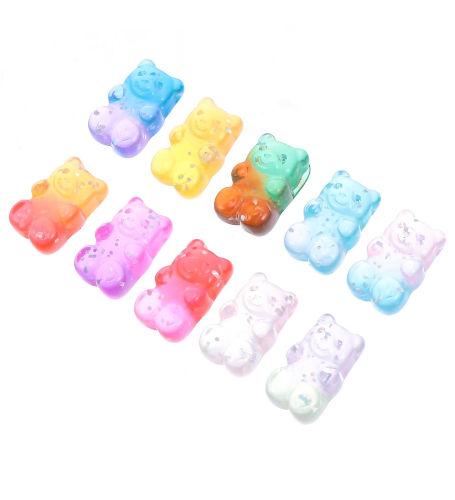 Gogogmee 50pcs Resin Hairpin Charms Head Bear Accessories Earrings Diy Headwear Ties Charm Headdress - Buy Online on SooperMarket.com