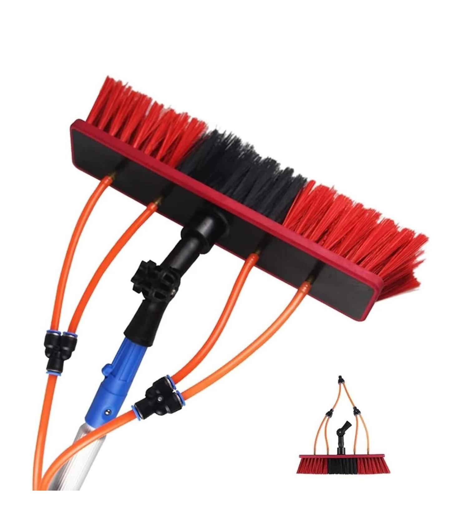 photovoltaic cleaner window cleaning pole Water Fed Pole Kit 20ft Length Water Fed Brush W/Squeegee 6m Water Fed Cleaning System 3-in-1 Aluminum Outdoor Window Cleaner Hose Cleaning Tool 4m/13ft - Buy Online on SooperMarket.com