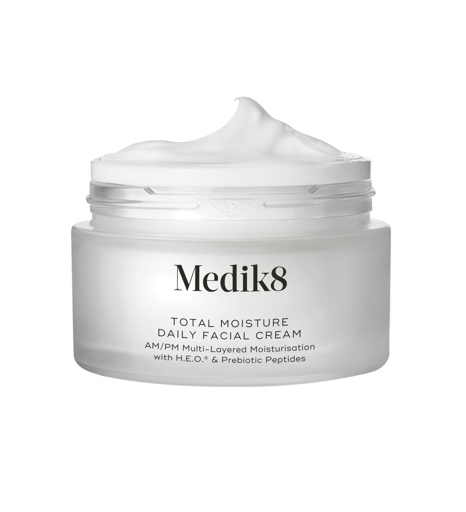 Medik8 Total Moisture Daily Facial Cream Hyaluronic Acid Moisturiser Day & Night Face Cream Clinically Proven Instant Deep & Lasting Moisturisation Fragrance-Free For All Skin Types 50 ml 50ml - Buy Online on SooperMarket.com