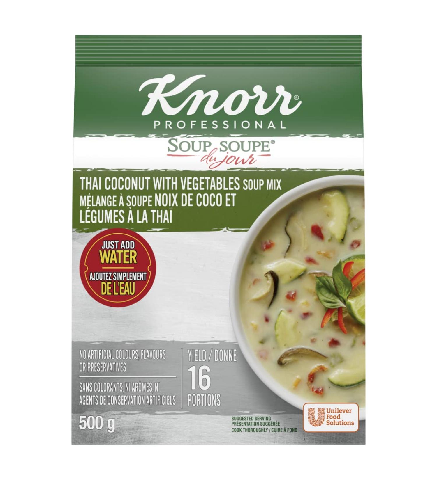 Knorr Professional Thai Coconut Vegetables Soup Mix Gluten Free Coconut Vegetables 500 g (Pack of 1) - Buy Online on SooperMarket.com