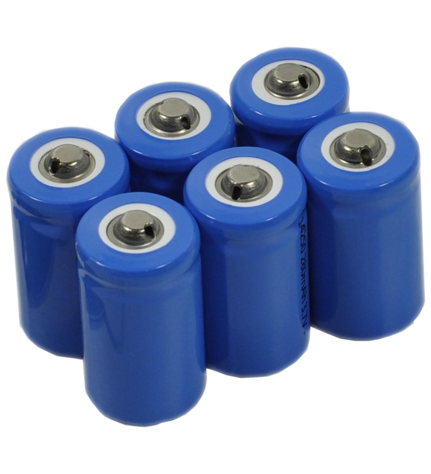 6X 14250 Rechargeable Li-ion Battery 280mAh 3.7V - Top Button | International Shipping Available - Buy Online on SooperMarket.com