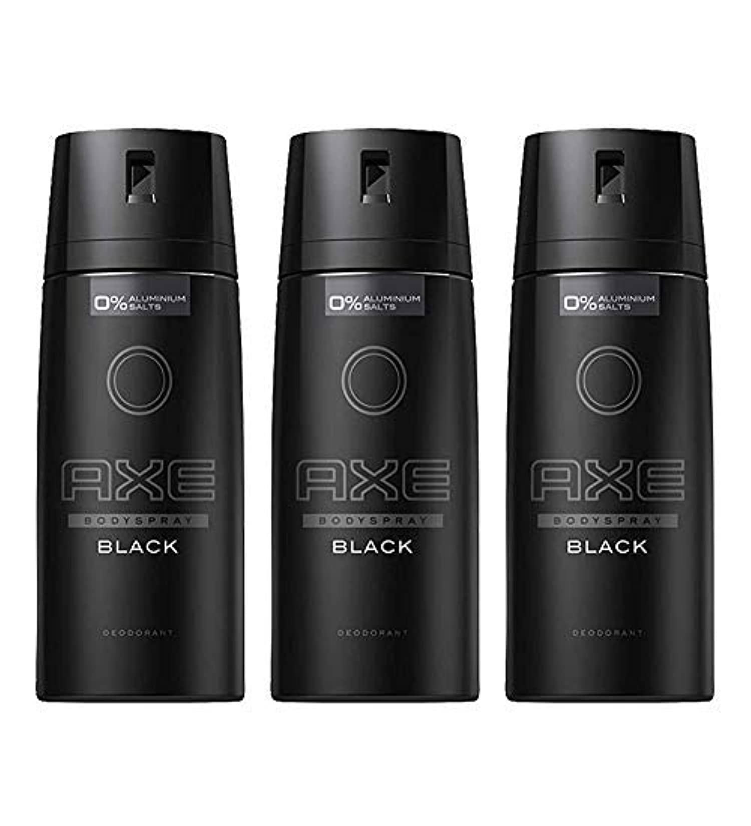 Axe Deodorant Body Spray Black for Men - 150ml/5.07oz (3-Pack) - Long-Lasting Fragrance - Buy Online on SooperMarket.com