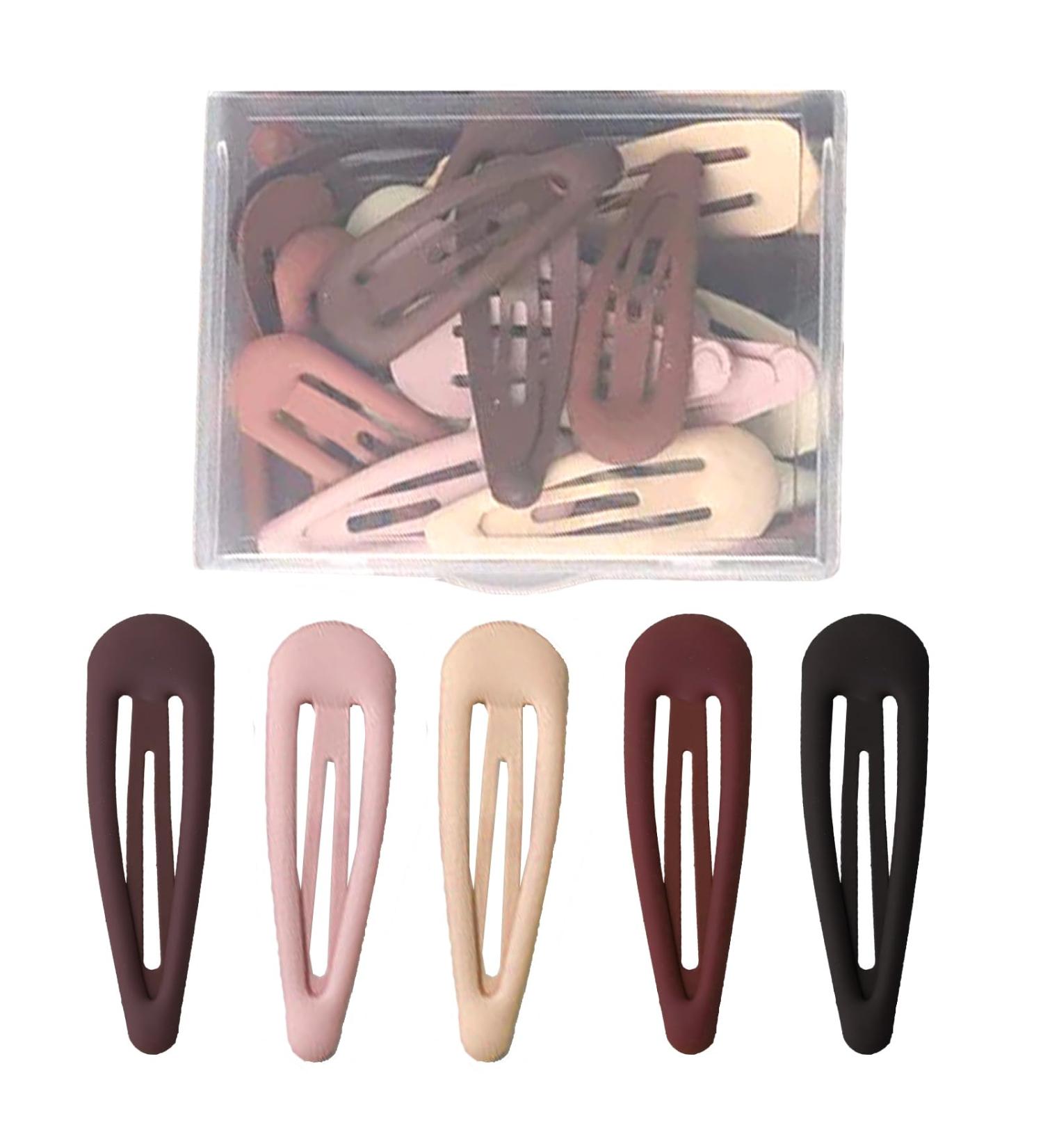 30 Matte Snap Hair Clips 1.9x0.55 Inch Metal Hair Clips Colorful Matte Hair Clips for Women Girls and Fine Hair (5 Colors) - Buy Online on SooperMarket.com
