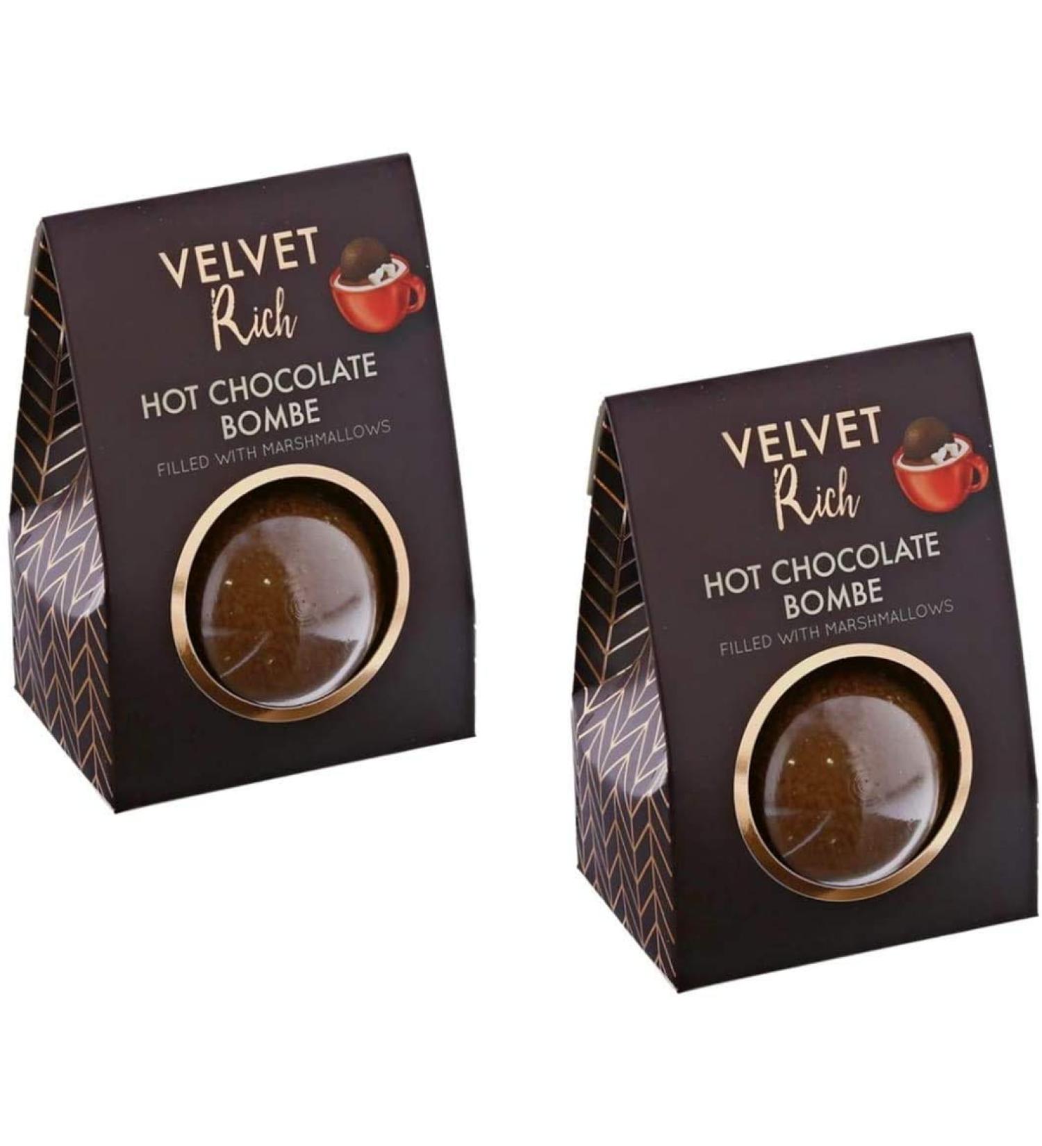 Hot Chocolate Gift Sets - 2 Sets of hot Chocolate Bombs with Marshmallows Inside and in a Gift Box - Buy Online on SooperMarket.com