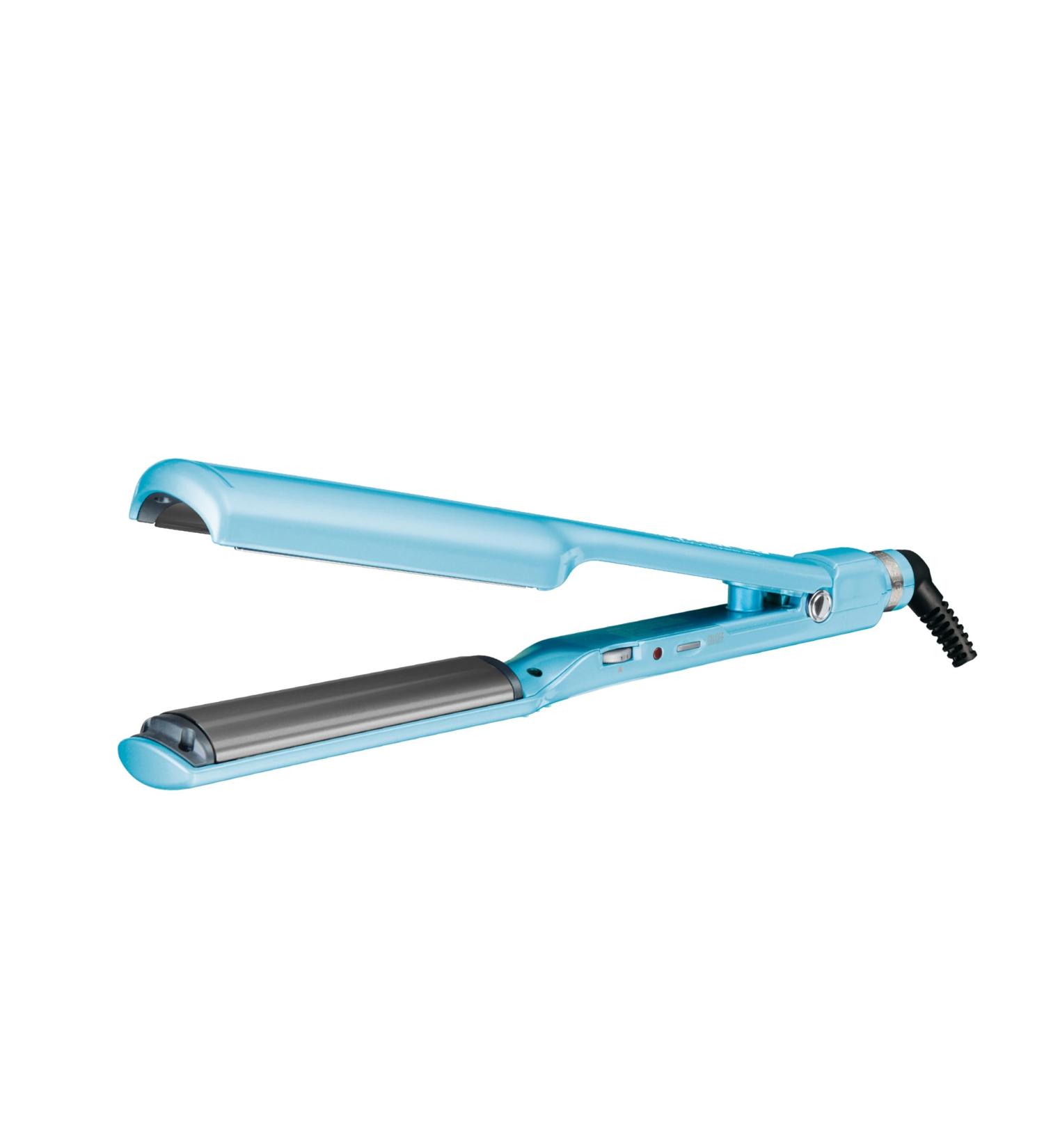 BaBylissPRO Nano-Titanium and Ceramic Curved Plates C-Style Flat Iron Blue - Buy Online on SooperMarket.com