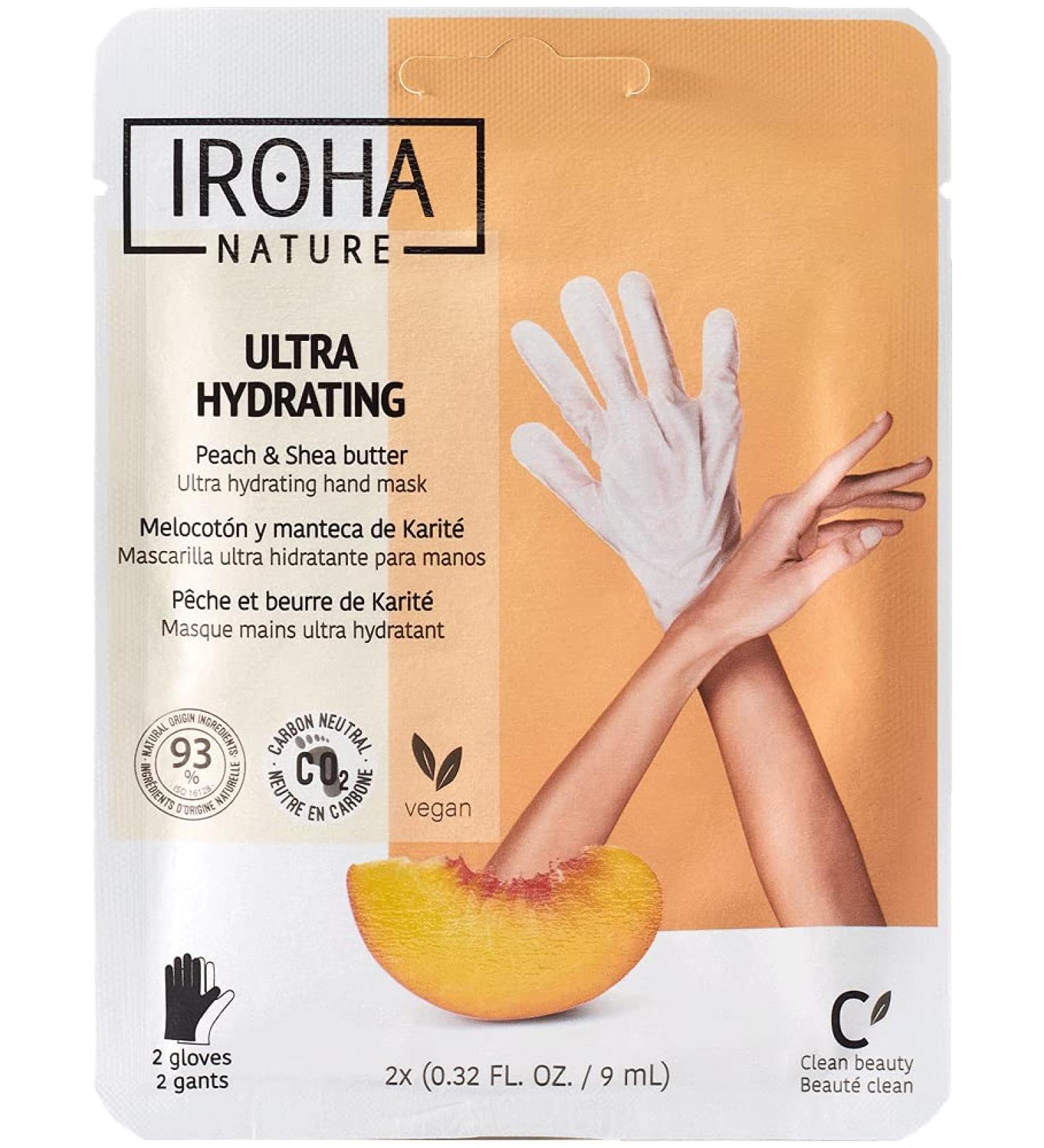 Iroha Glove Mask - Peach Regenerating Mask (1 x 2 Pieces) | International Shipping Available - Buy Online on SooperMarket.com