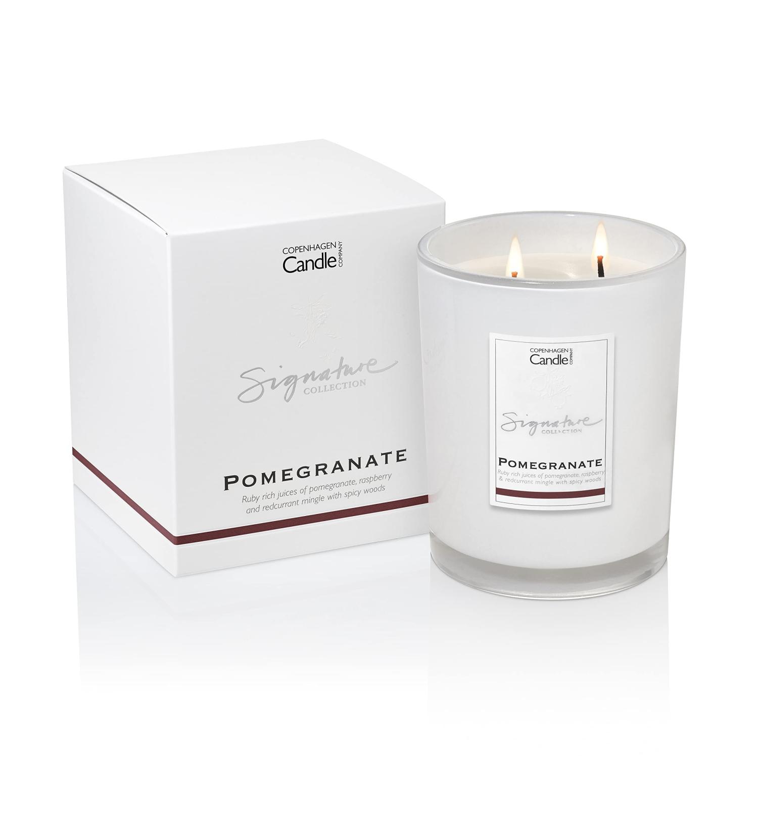 Luxury Scented Candle Gift for Women | 65 Hours Burn Time | Pomegranate | The Copenhagen Company - Buy Online on SooperMarket.com