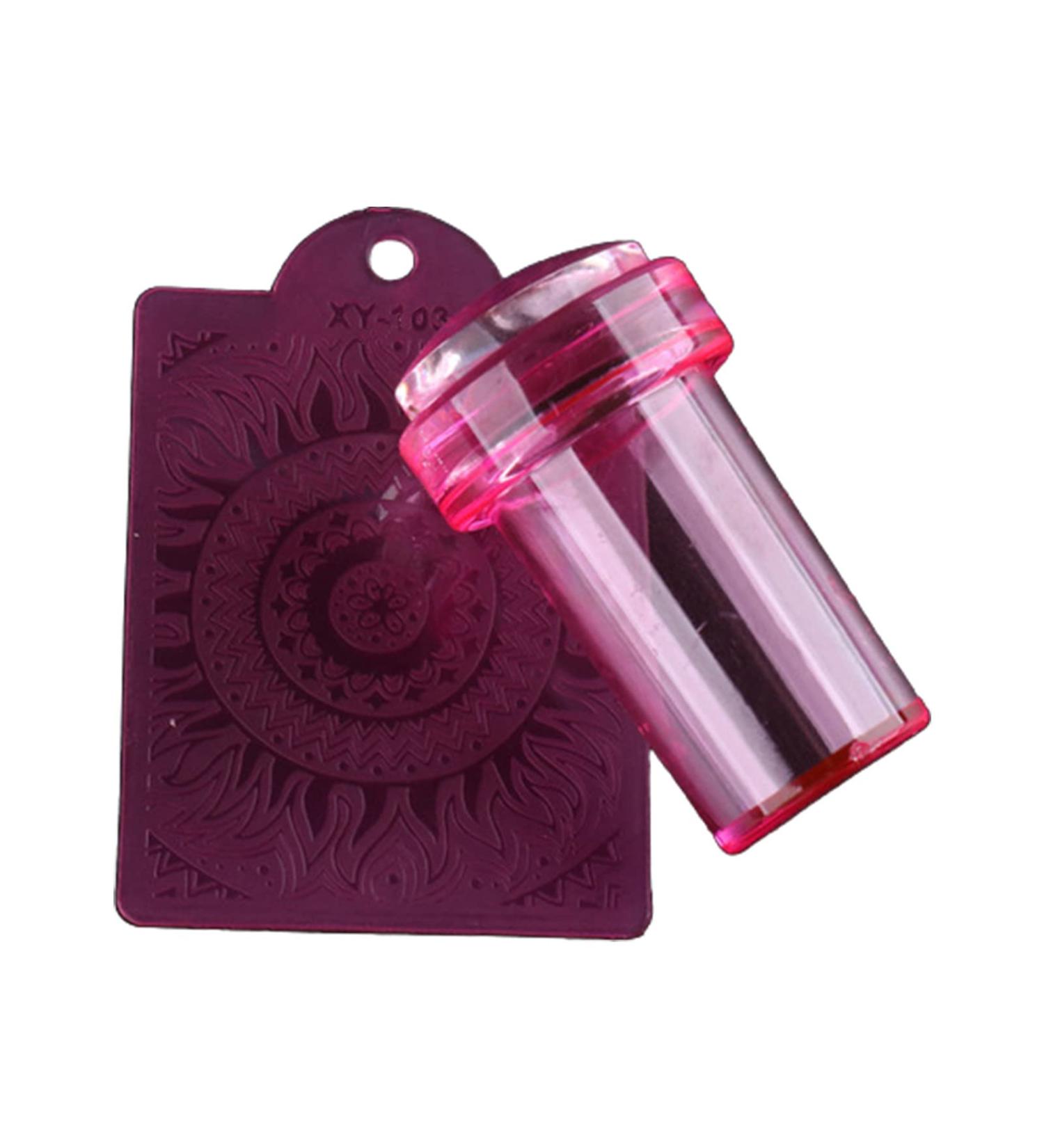 wirlsweal Nail Art Stamper Easy Storage Portable Reusable Nail Tool Stamp Seal for Fingernails Nail Seal Trendy for Fingernails Red - Buy Online on SooperMarket.com