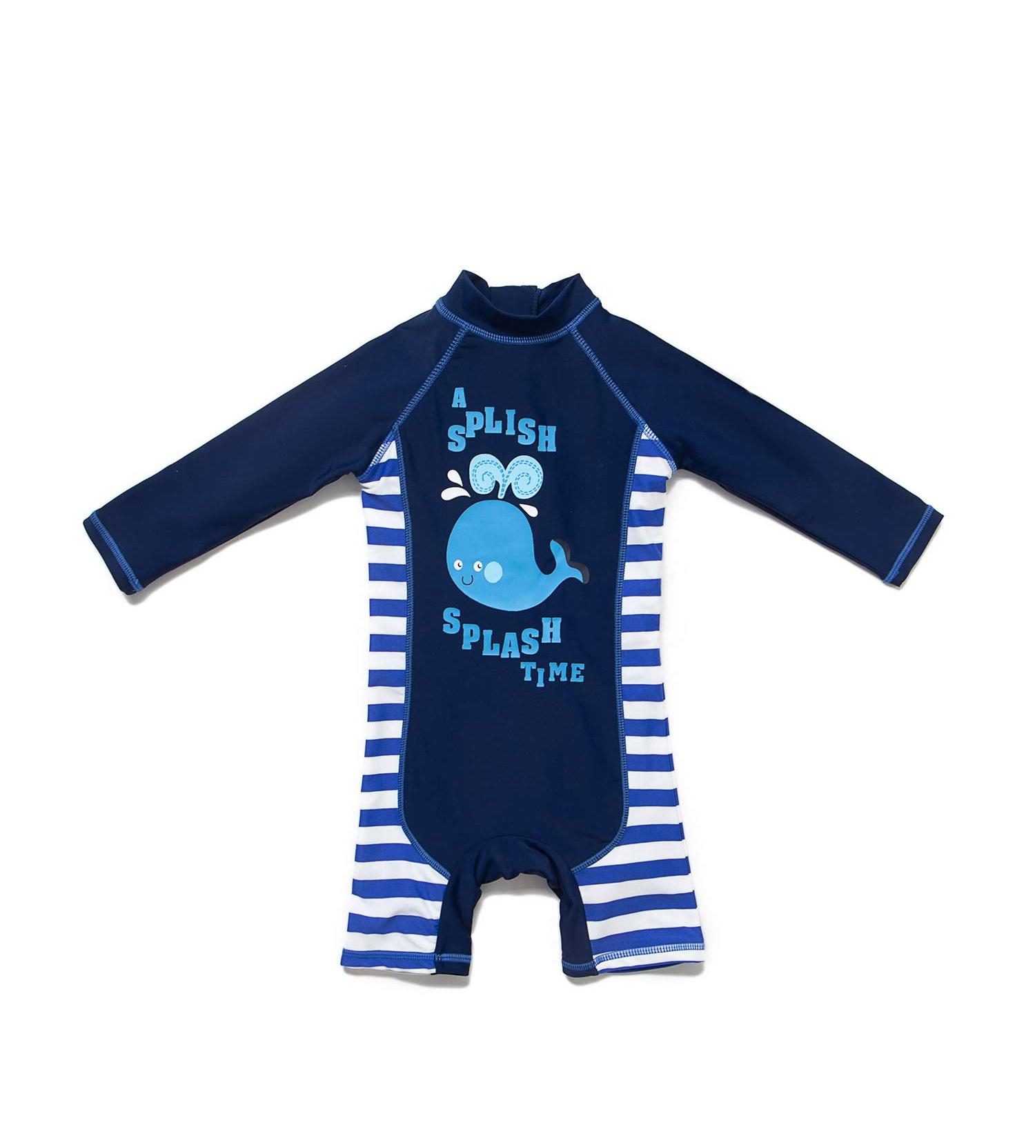 BONVERANO Baby Boys Swimsuit UPF 50+ Long Sleeve Whale One Piece 18-24 Months - Buy Online on SooperMarket.com