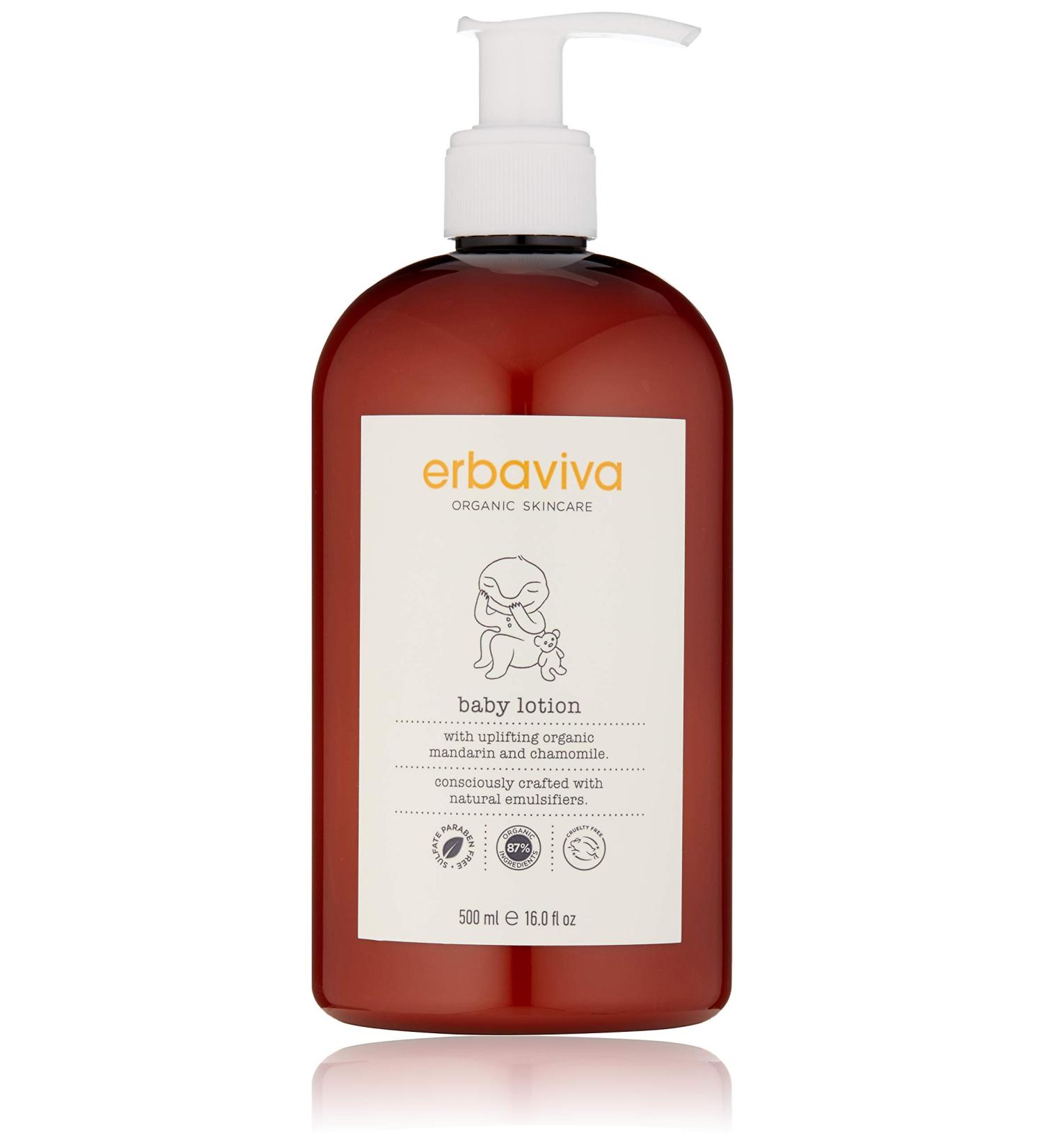 erbaviva Organic Baby Lotion 16 Fl Oz - Natural, Gentle Moisturizer for Baby's Delicate Skin - Buy Online on SooperMarket.com