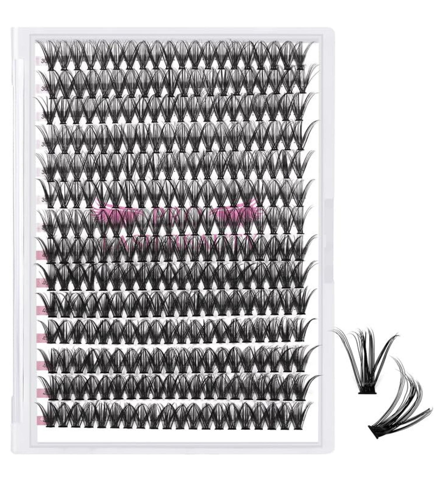 280 Pcs 30D+40D Mixed Lash Clusters | DIY Lash Extension Kit | At-Home Self Application | 14mm Individual Cluster Lashes - Buy Online on SooperMarket.com
