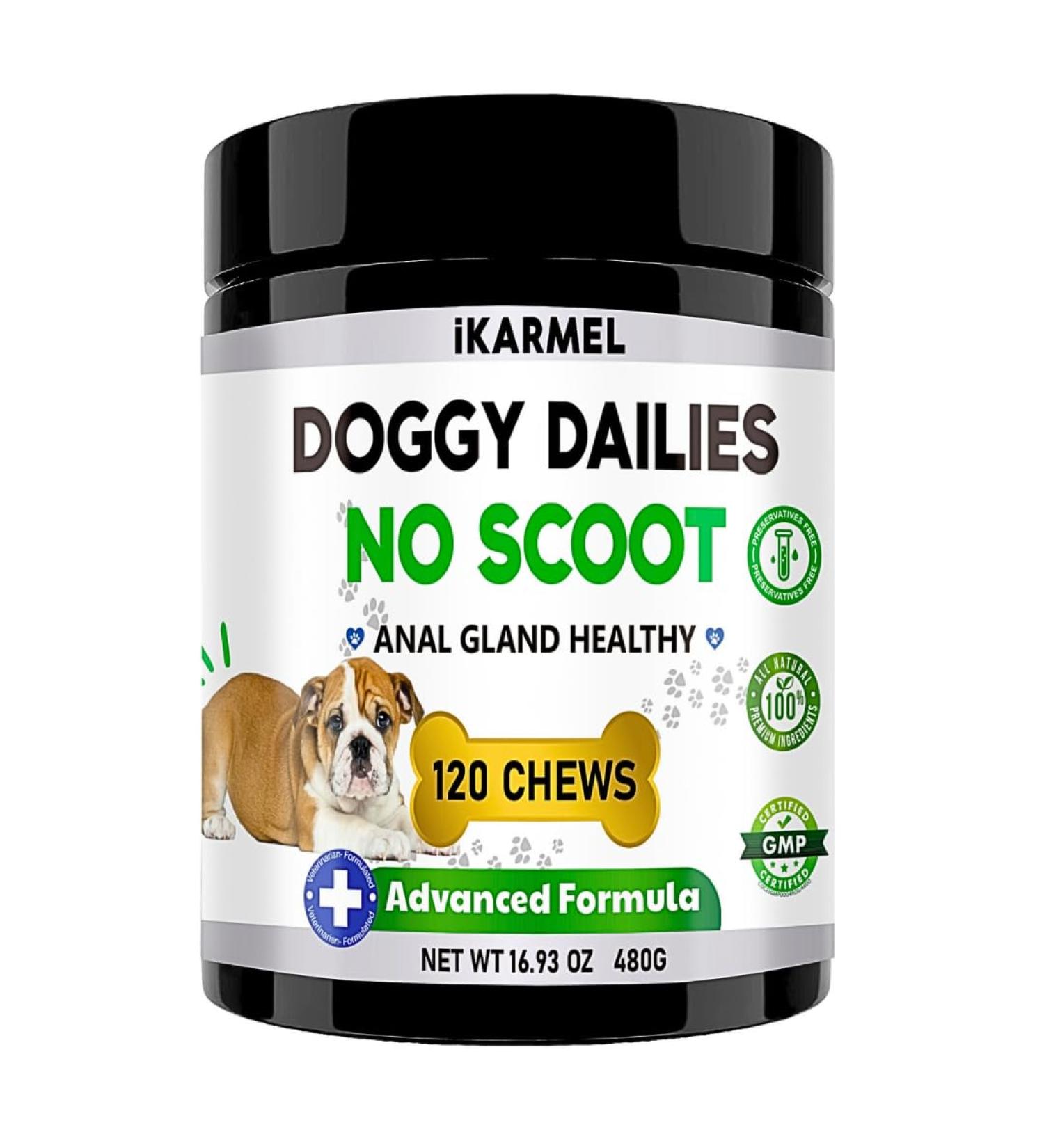 iKARMEL Doggy Dailies | Advanced Anal Gland Support Chews for Dogs | No Scoot Pet Supplements | Pumpkin Powder Fiber Digestion Tablets | Vet-Formulated | 120 Count - Buy Online on SooperMarket.com