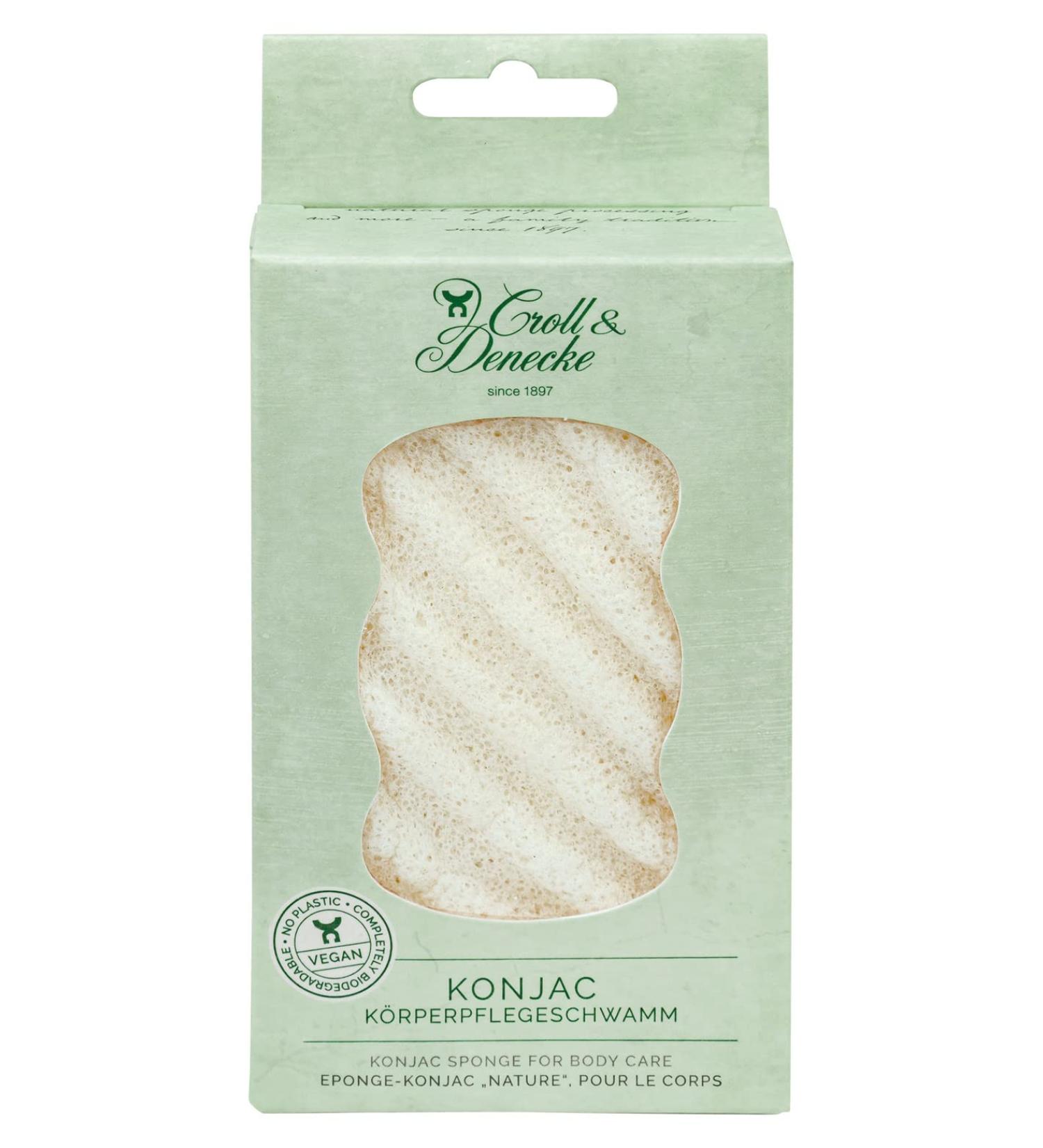 Lenn & Levia Konjac Body Care Sponge - White | Natural Cleanse & Exfoliate | Eco-Friendly Skincare - Buy Online on SooperMarket.com