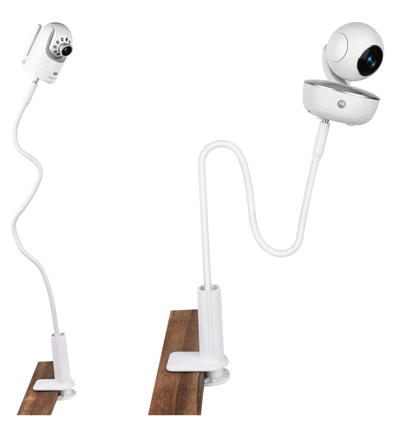 iTODOS Gooseneck Baby Monitor Mount - 27 inch Flexible Arm for Arlo, Motorola, and Universal Cameras - White - Buy Online on SooperMarket.com