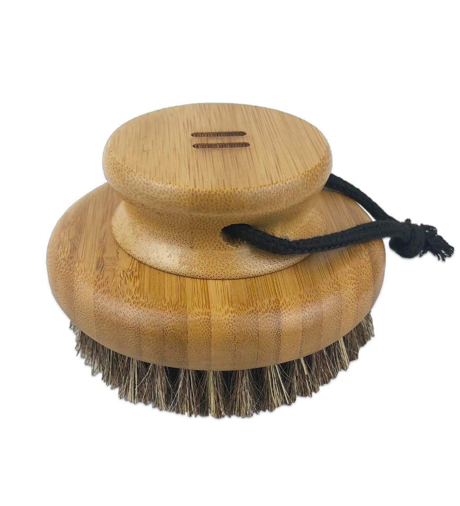 SudoreWell high-quality body brush bath brush made of bamboo wood with natural hair