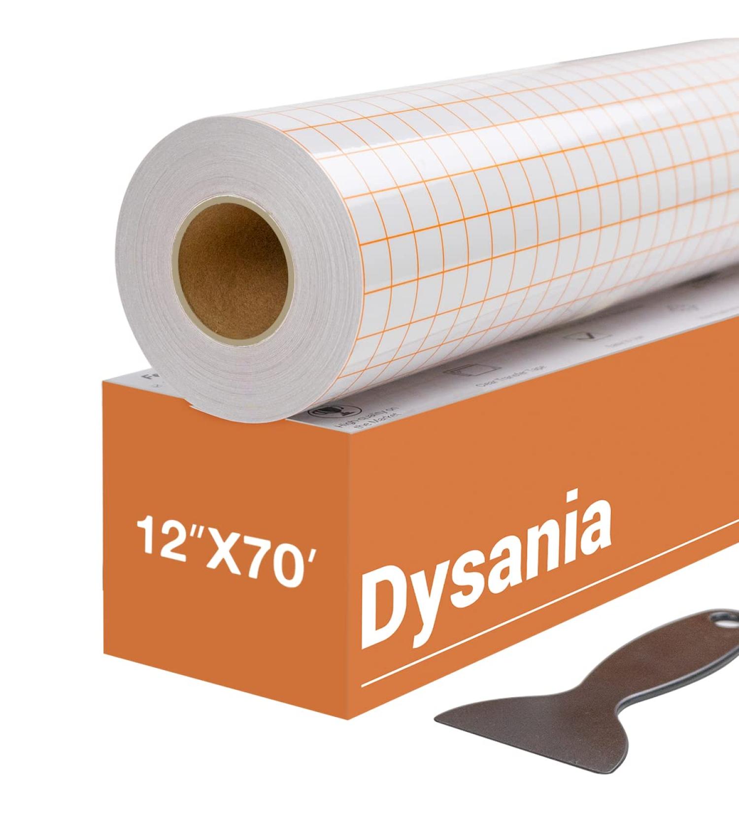 Vinyl Transfer Tape - 12 x 70 FT with Orange Alignment Grid - Medium Tack for Silhouette Cameo, Cricut - Ideal for Decals, Signs, Windows, Stickers - Buy Online on SooperMarket.com