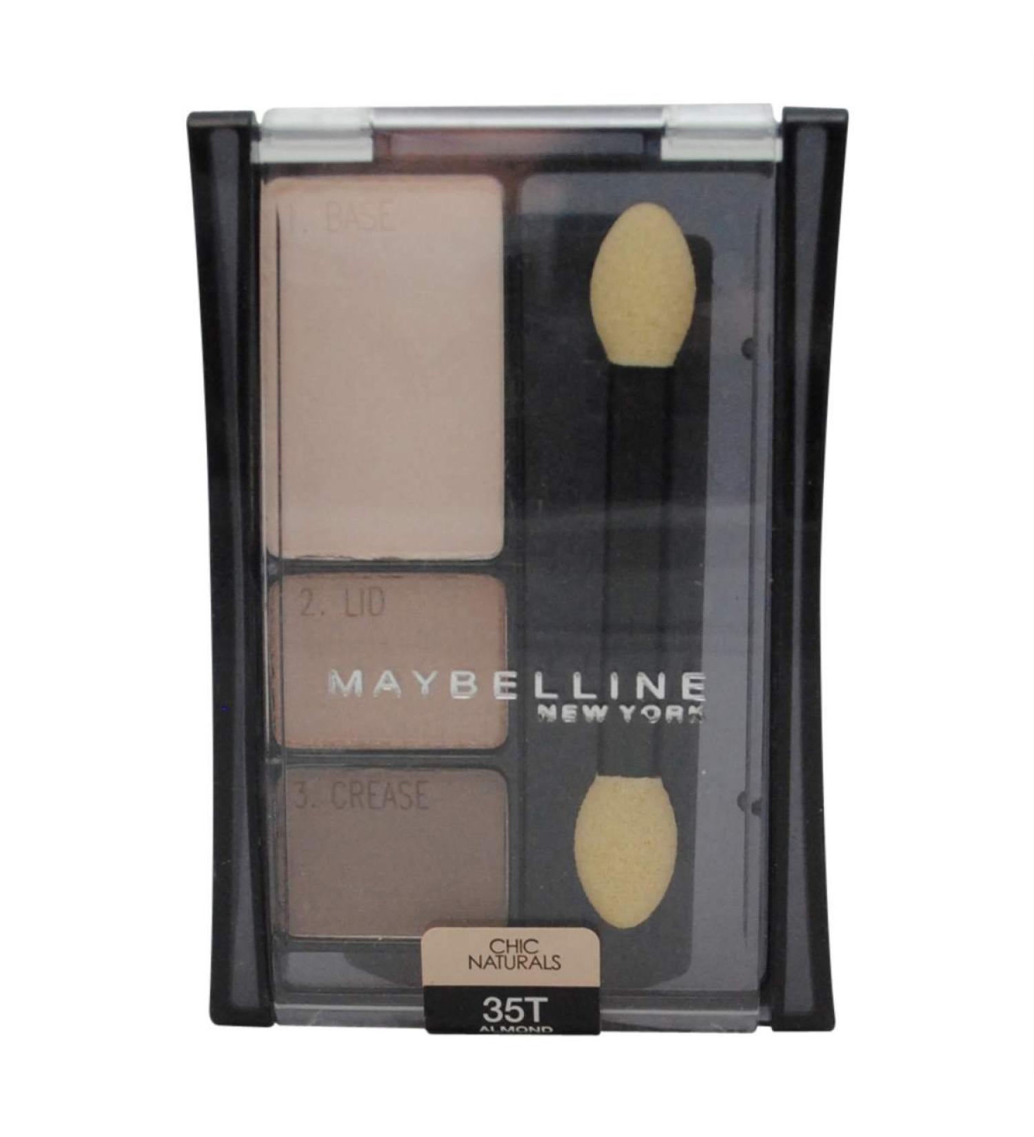 Maybelline New York Expert Wear Eyeshadow Trios Chic Naturals 35t Almond Satin 0.13 Ounce