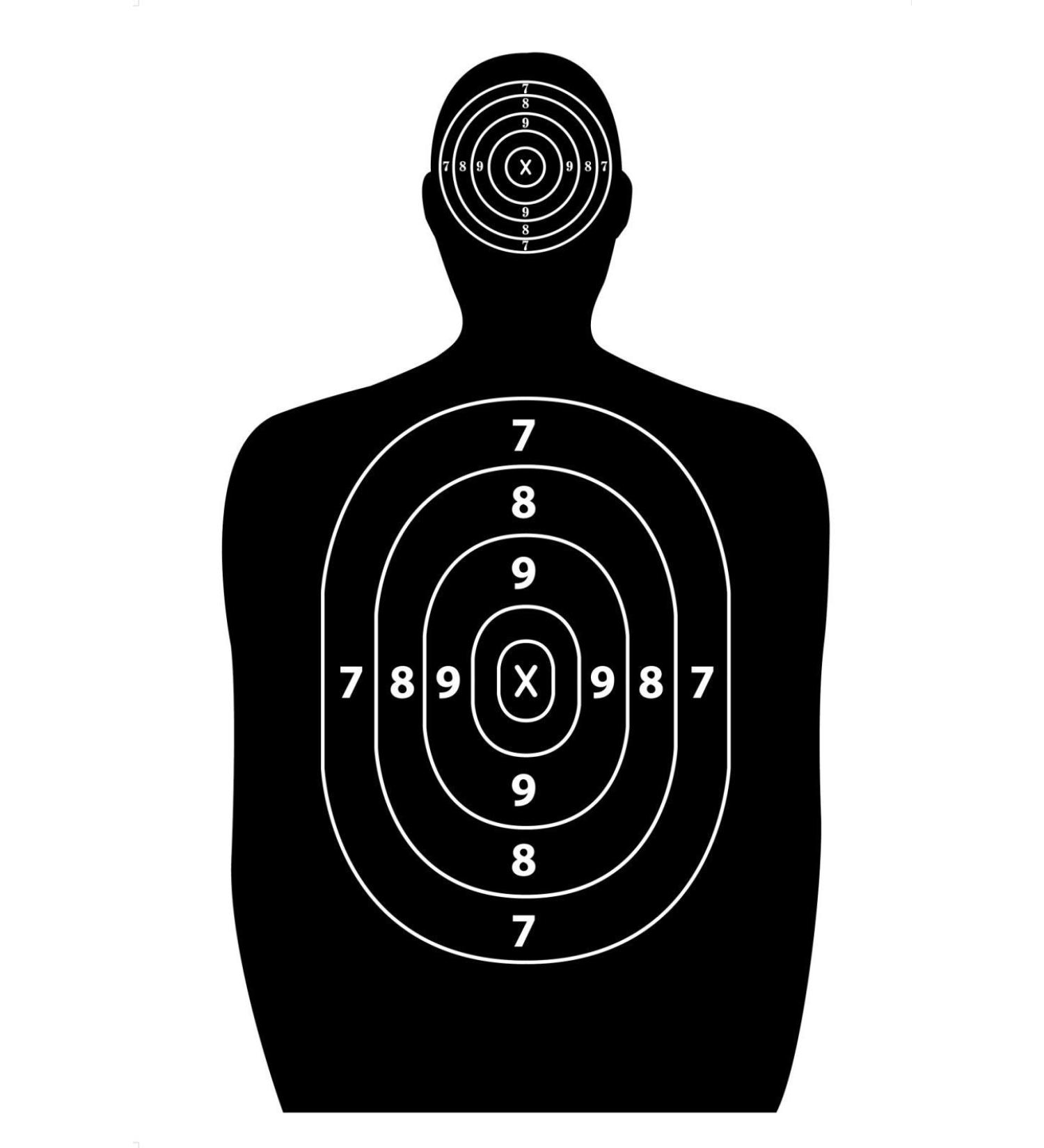 Discovergreen 50 Pack 17x25-inch Paper Silhouette Shooting Targets for Firearm Rifle Gun Pistol BB Guns Airsoft Pellet Gun Air Rifle