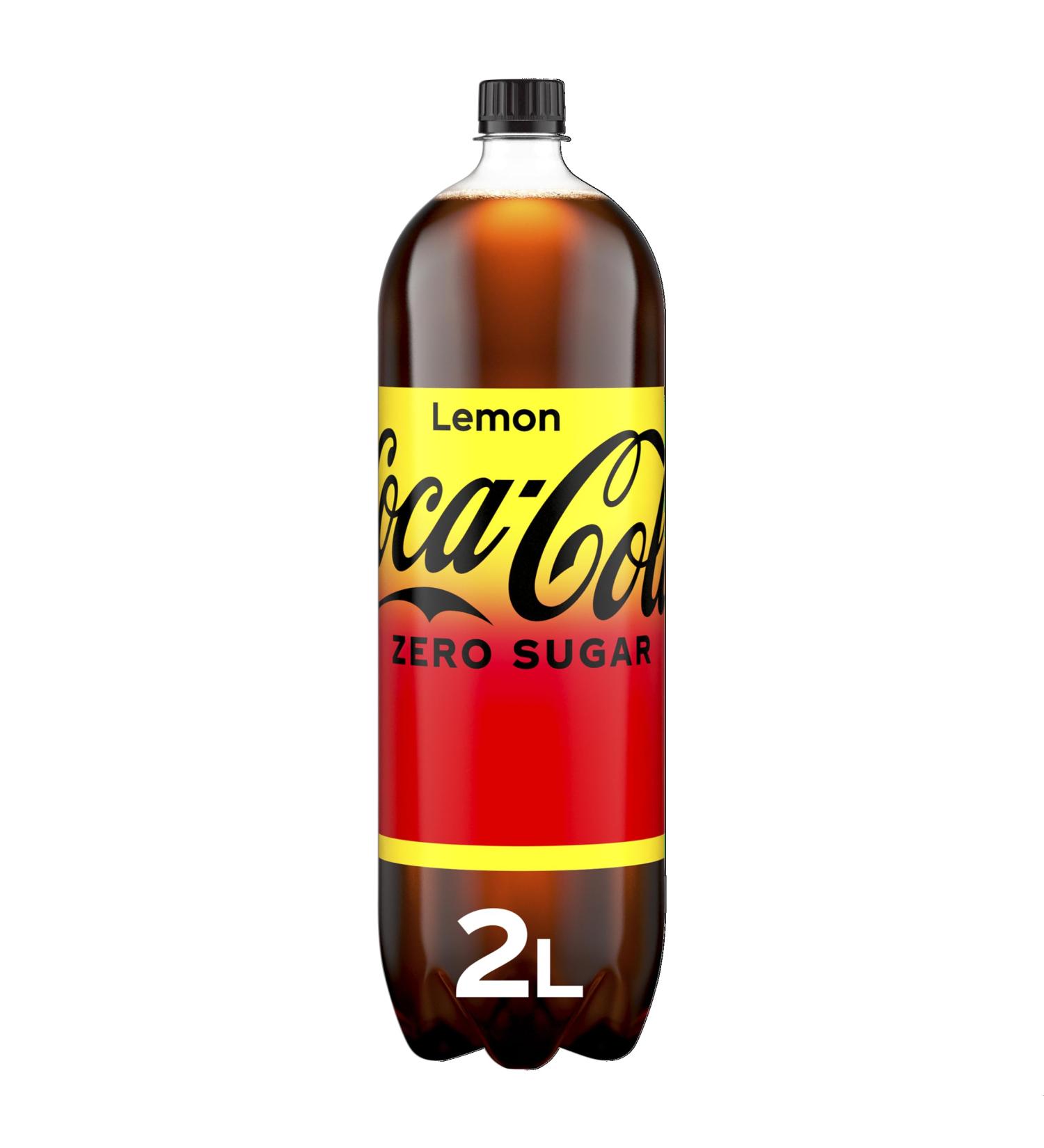 Coca-Cola Zero Sugar Lemon 2L - Refreshing and Sugar-Free Soda Drink - Buy Online on SooperMarket.com