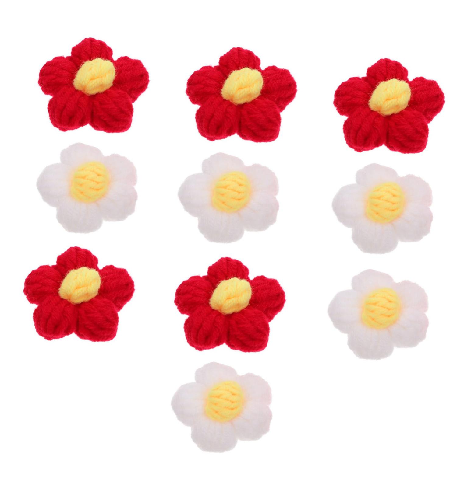Cabilock 10pcs Hairpin Accessories Hair Pin Plush Yarn Crocheted Puff Flower Child Wedding Supplies Bow Tie Assorted Color 2 4X4cm - Buy Online on SooperMarket.com