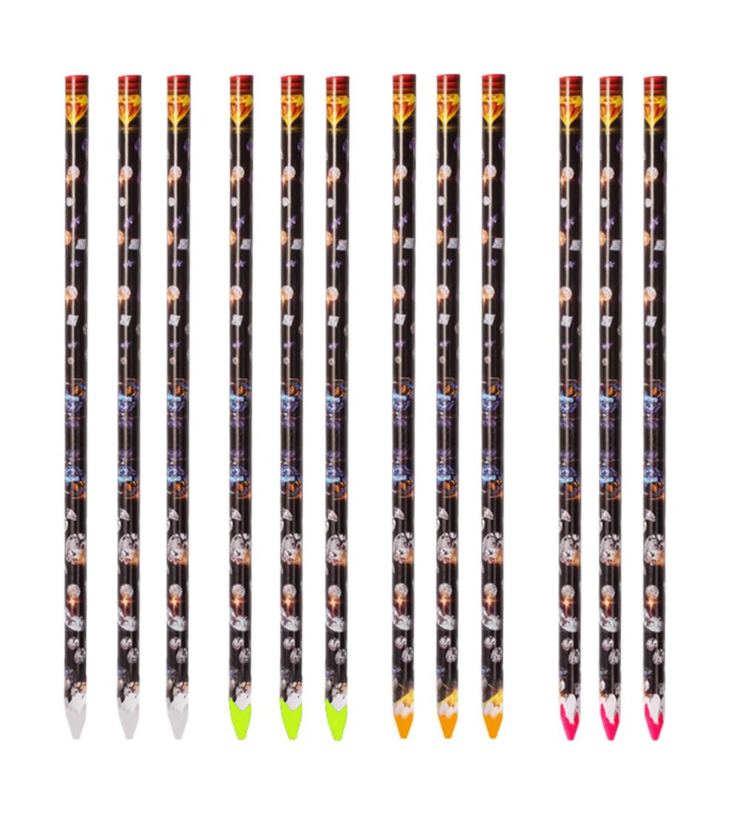 AMZLORD 4/12PCS Rhinestone Picker Pencil Set Self Adhesive Crystal Gem Pick Up Tools with Pencil Sharpener Dotting Wax Pen Nail Dotting Wax Pen for Crafts 4 Colours-12PCS - Buy Online on SooperMarket.com