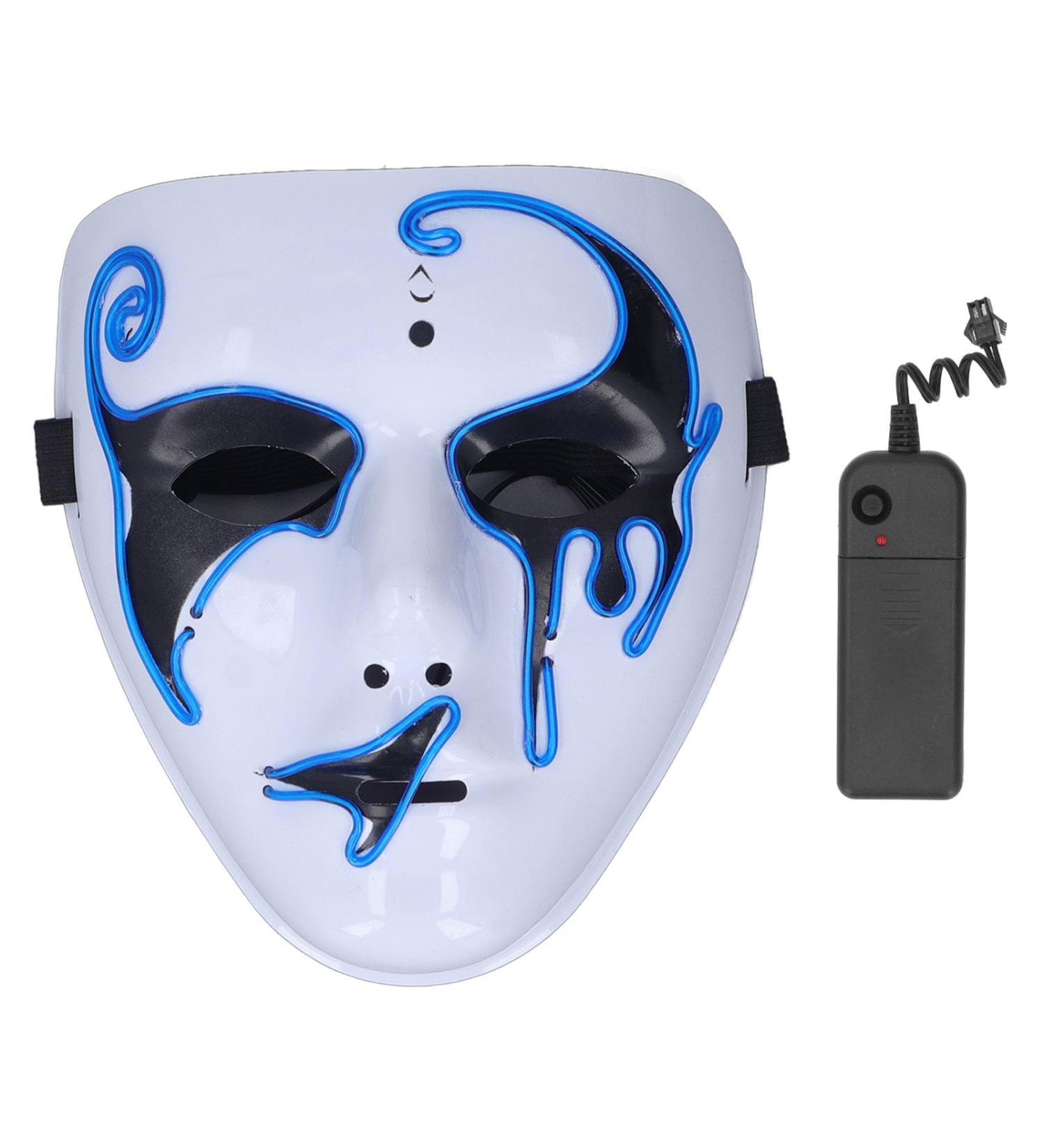 Topyond Halloween Light up Mask LED Light Face Cover EL Cold Light Emitting Up Scary Skull Face Cover for Party - Buy Online on SooperMarket.com