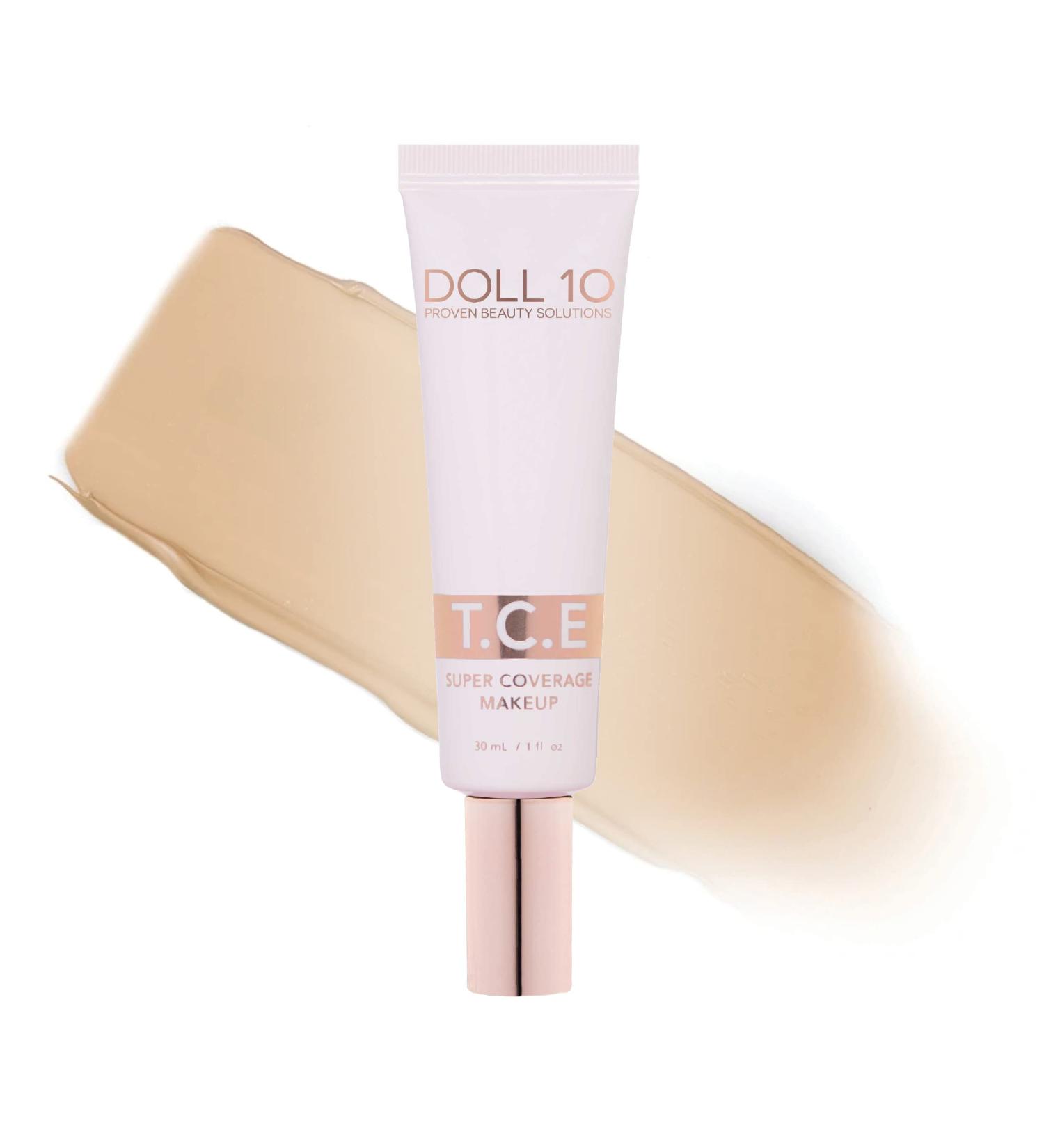 Doll 10 T.C.E. Super Coverage Serum Makeup - Medium Full Coverage Foundation for Color Correcting & Brightening - Buy Online on SooperMarket.com