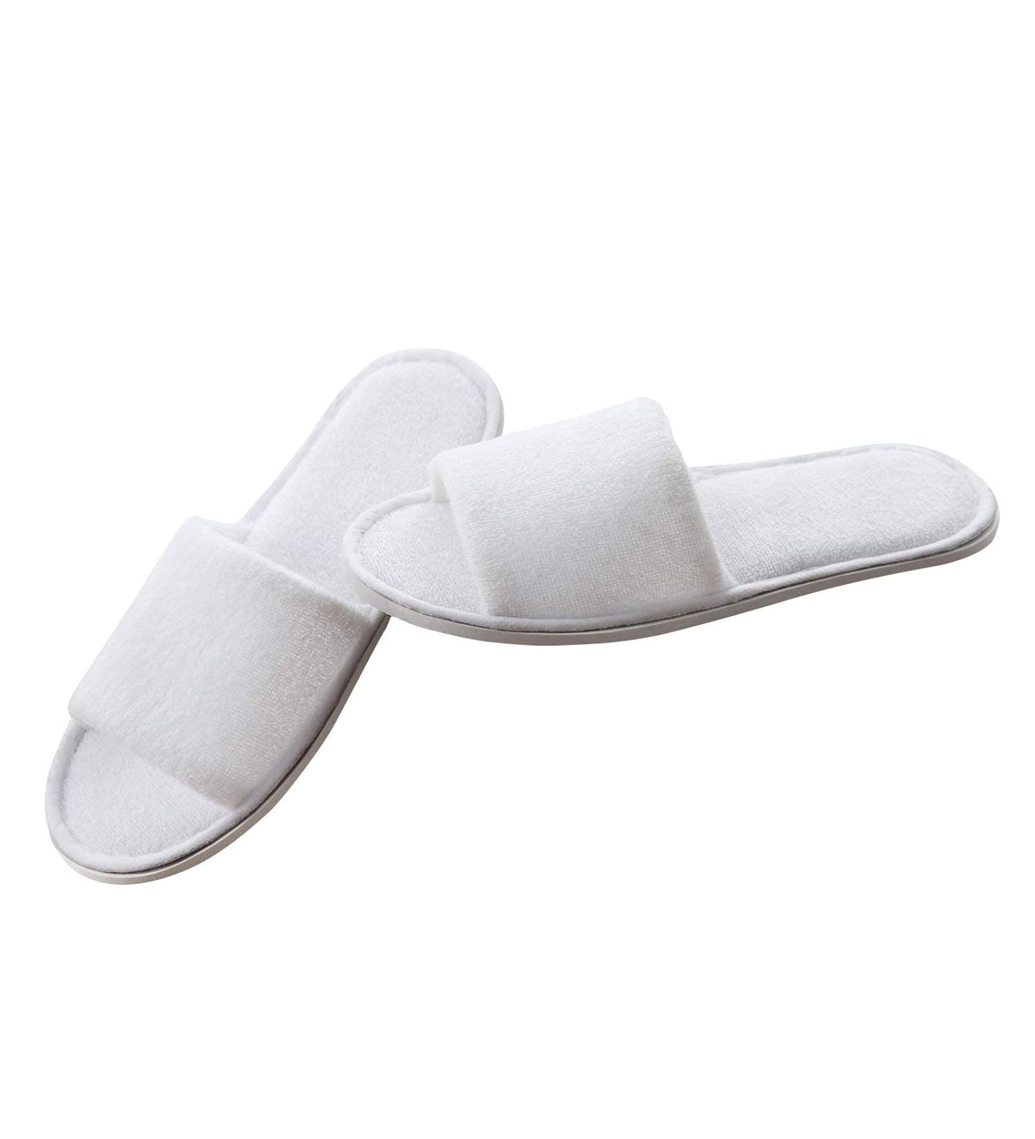 KabinChiu 6 Pairs Disposable Spa Slippers White - Universal Size for Hotel, Home, Nail Salon - Non-Slip Open Toe Design for Women and Men - Buy Online on SooperMarket.com