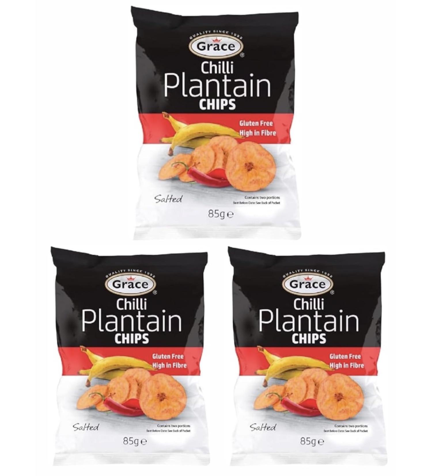 Grace Chilli Plantain Chips 85g (Pack of 3) - Buy Online on SooperMarket.com