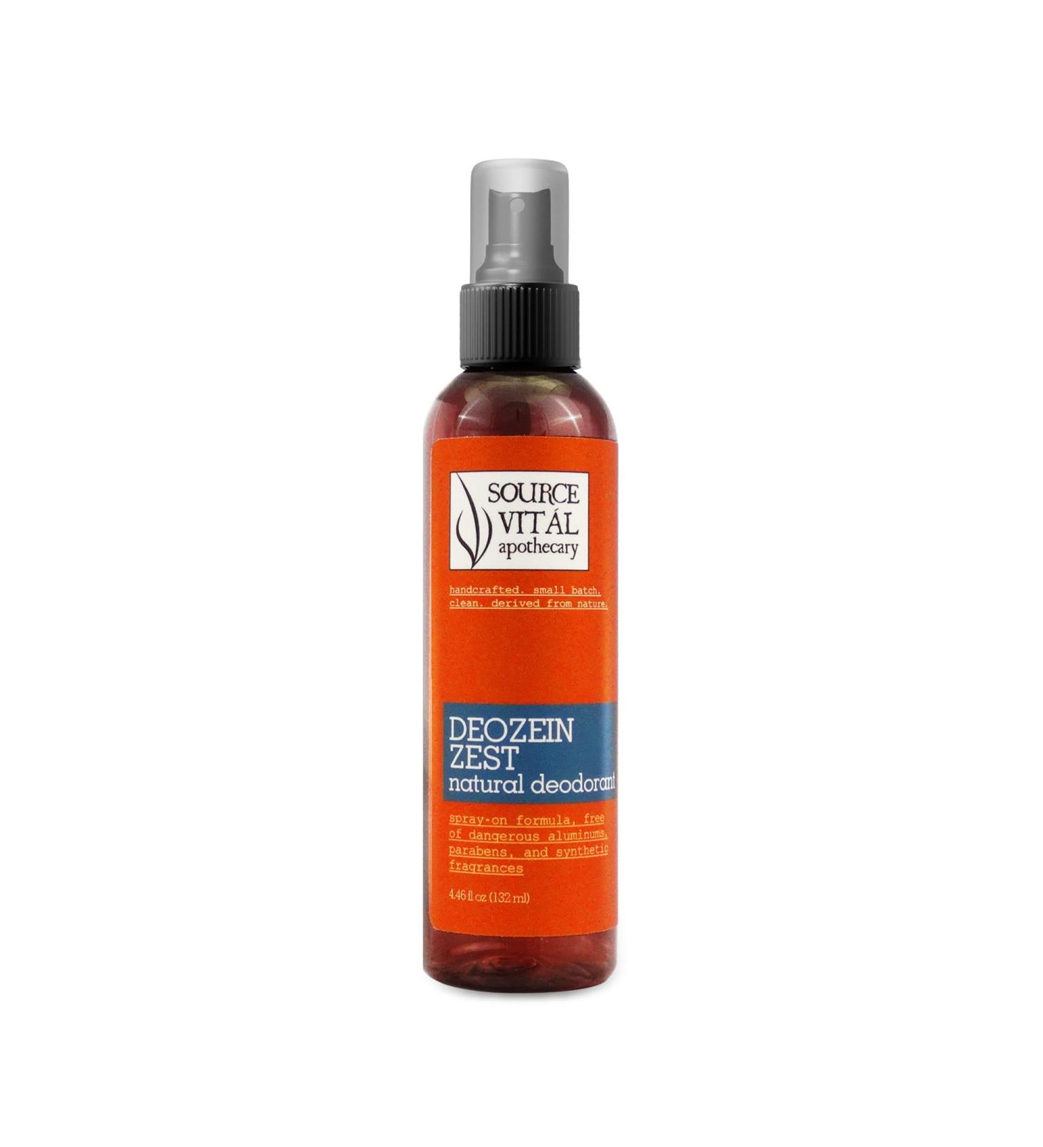 Deozein Zest Natural Spray Deodorant | Paraben and Baking Soda Free | Non-Toxic Odor Control for Men, Women, Teens | 4.46 Fl Oz - Buy Online on SooperMarket.com