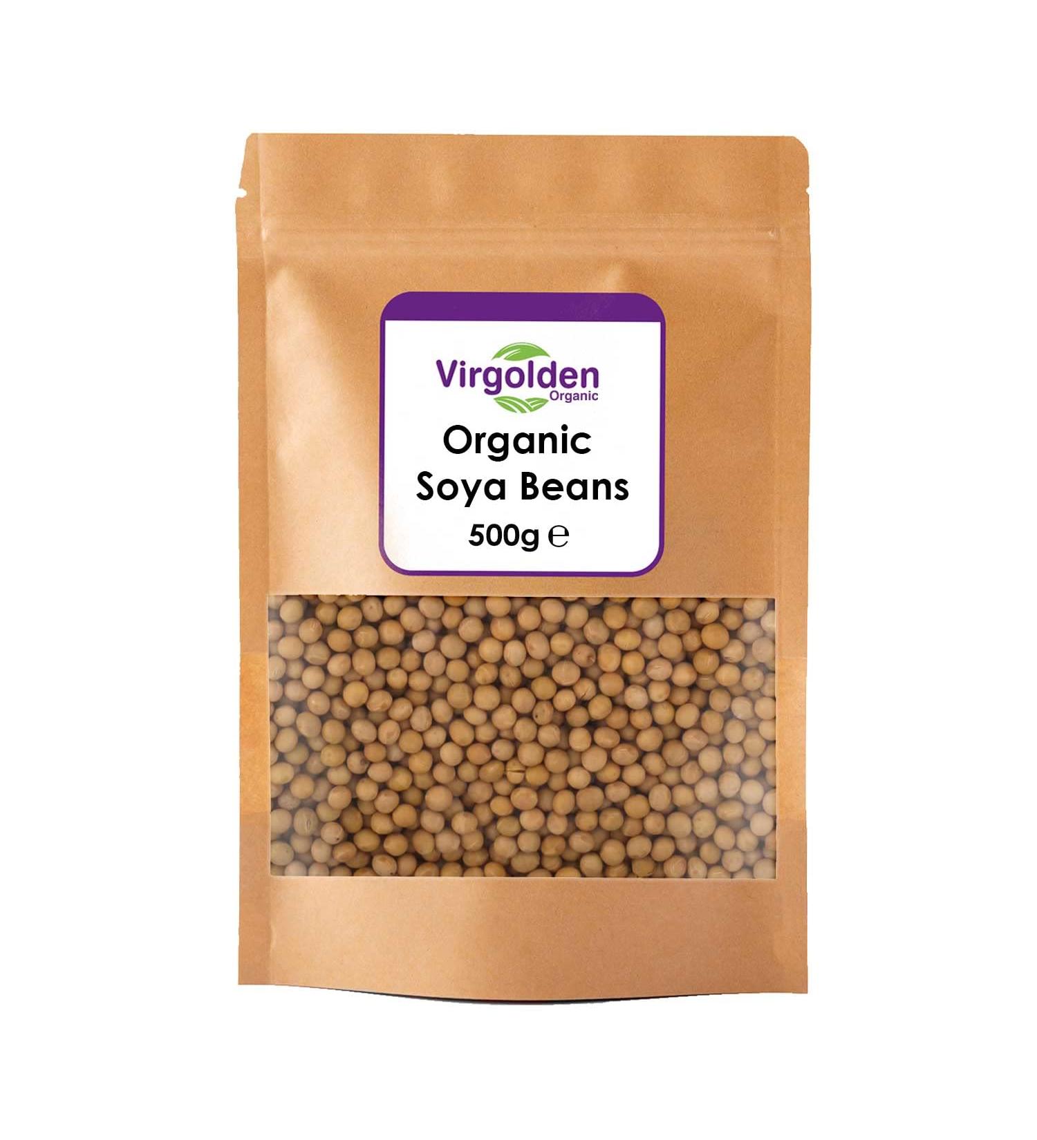 Organic SOYA Beans 500g by Virgolden Organic - Buy Online on SooperMarket.com