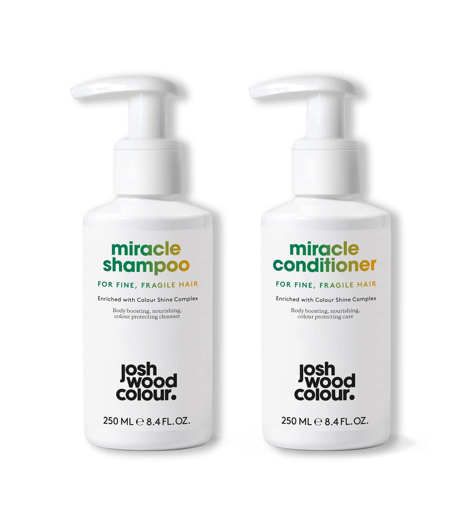 Josh Wood Colour Miracle Shampoo and Conditioner for Fine/Fragile Hair - Professional Duo - Buy Online on SooperMarket.com