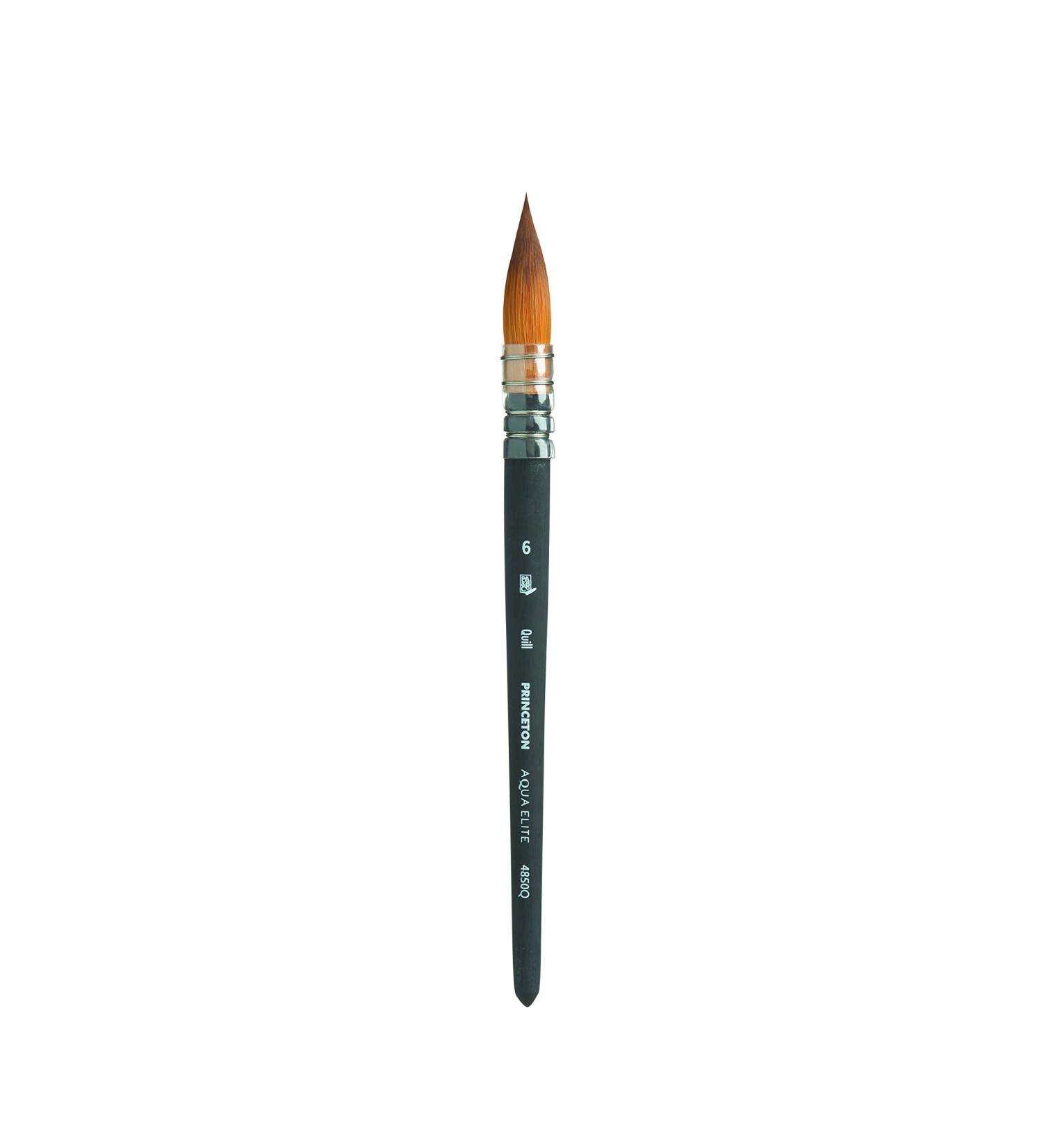 Princeton Aqua Elite 4850 Synthetic Kolinsky Quill Watercolor Brush - Size 6 - Buy Online on SooperMarket.com