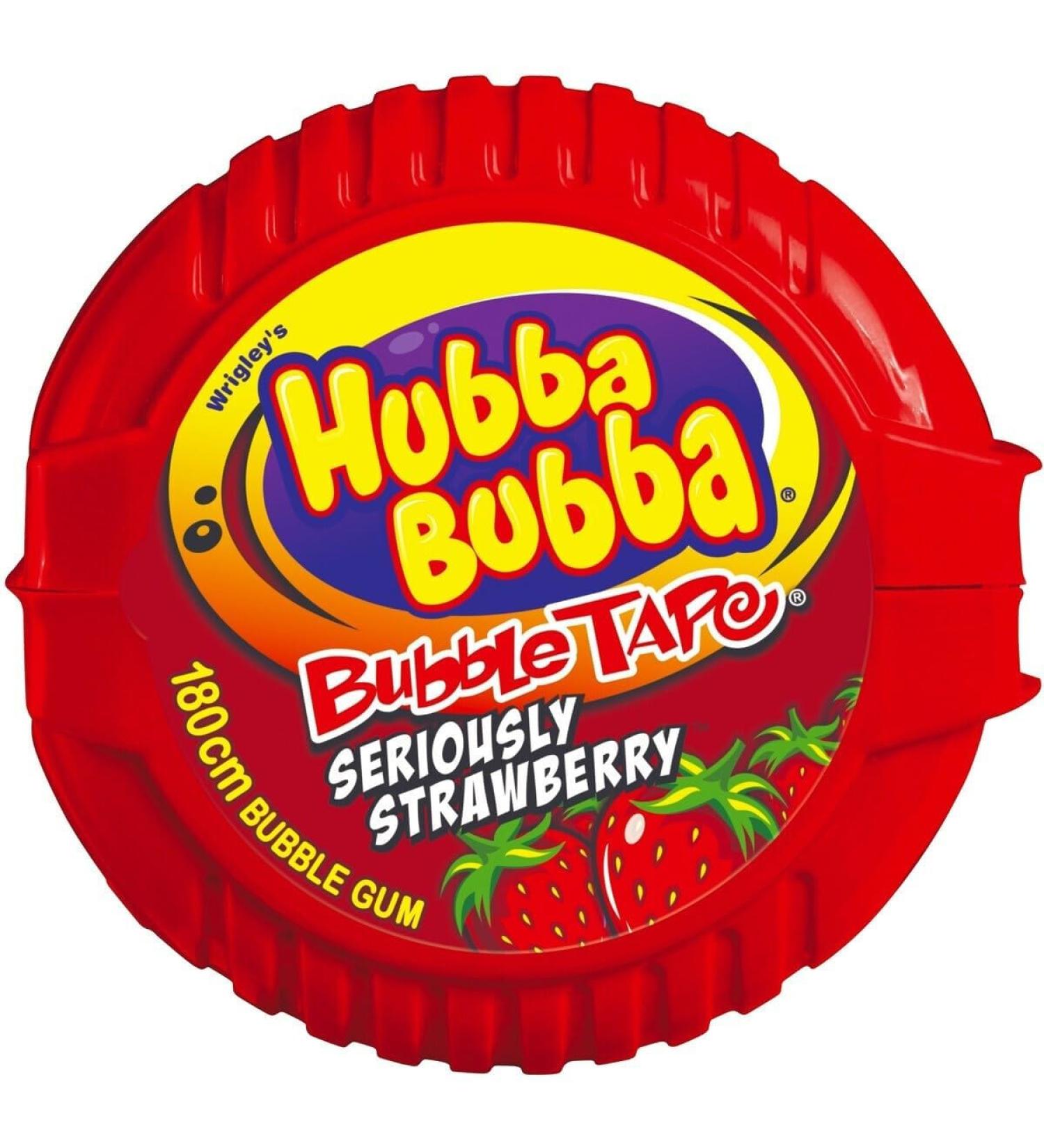 (12 Pack of) Hubba Bubba Strawberry Tape Packet - Pk Delicious And Tasty