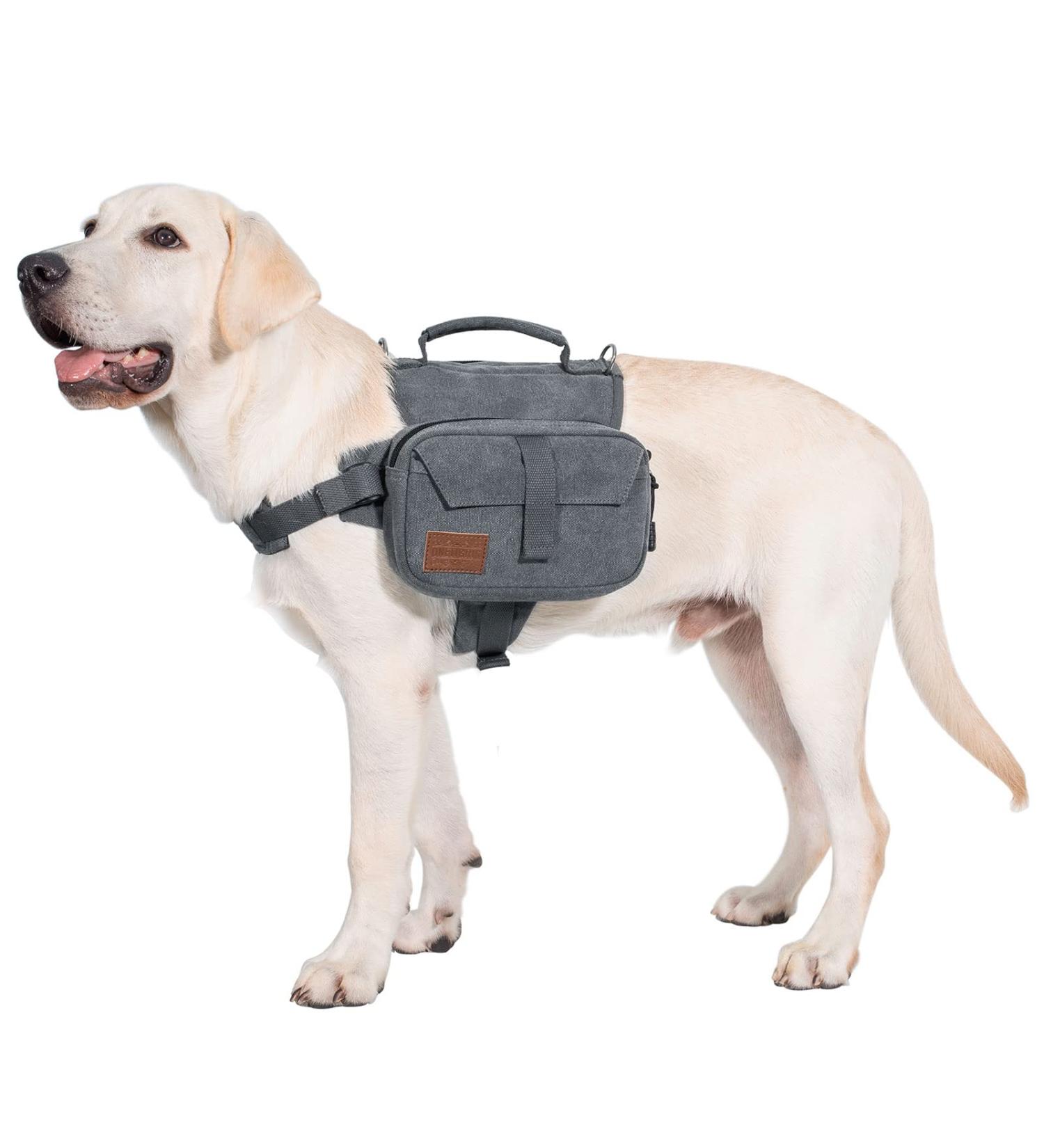 OneTigris Hoppy Camper 2.0 Dog Backpack - Tear-Resistant Hiking & Camping Pack for M/L Size Dogs (Large Grey) | International Shipping Available - Buy Online on SooperMarket.com