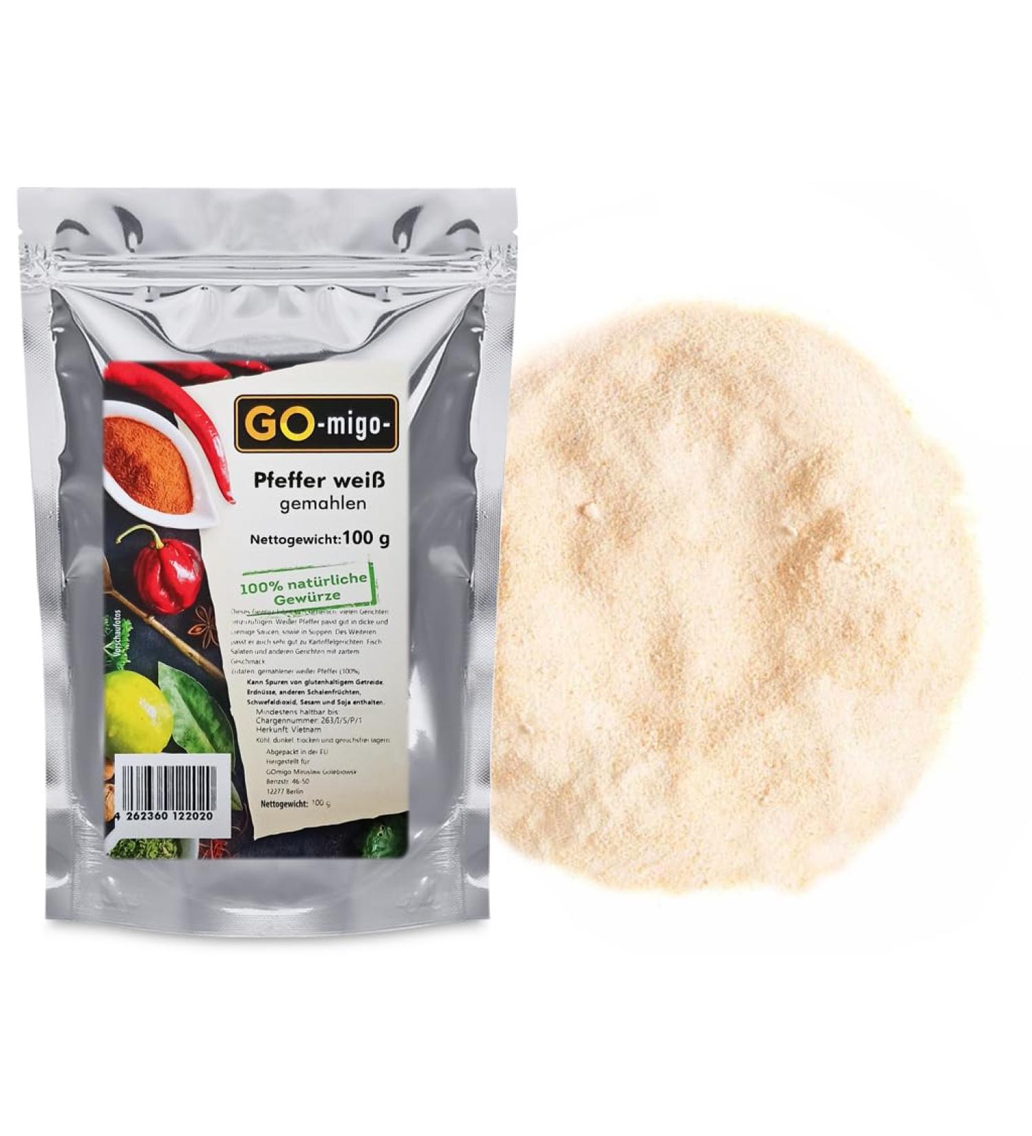 Pepper white grown 100g