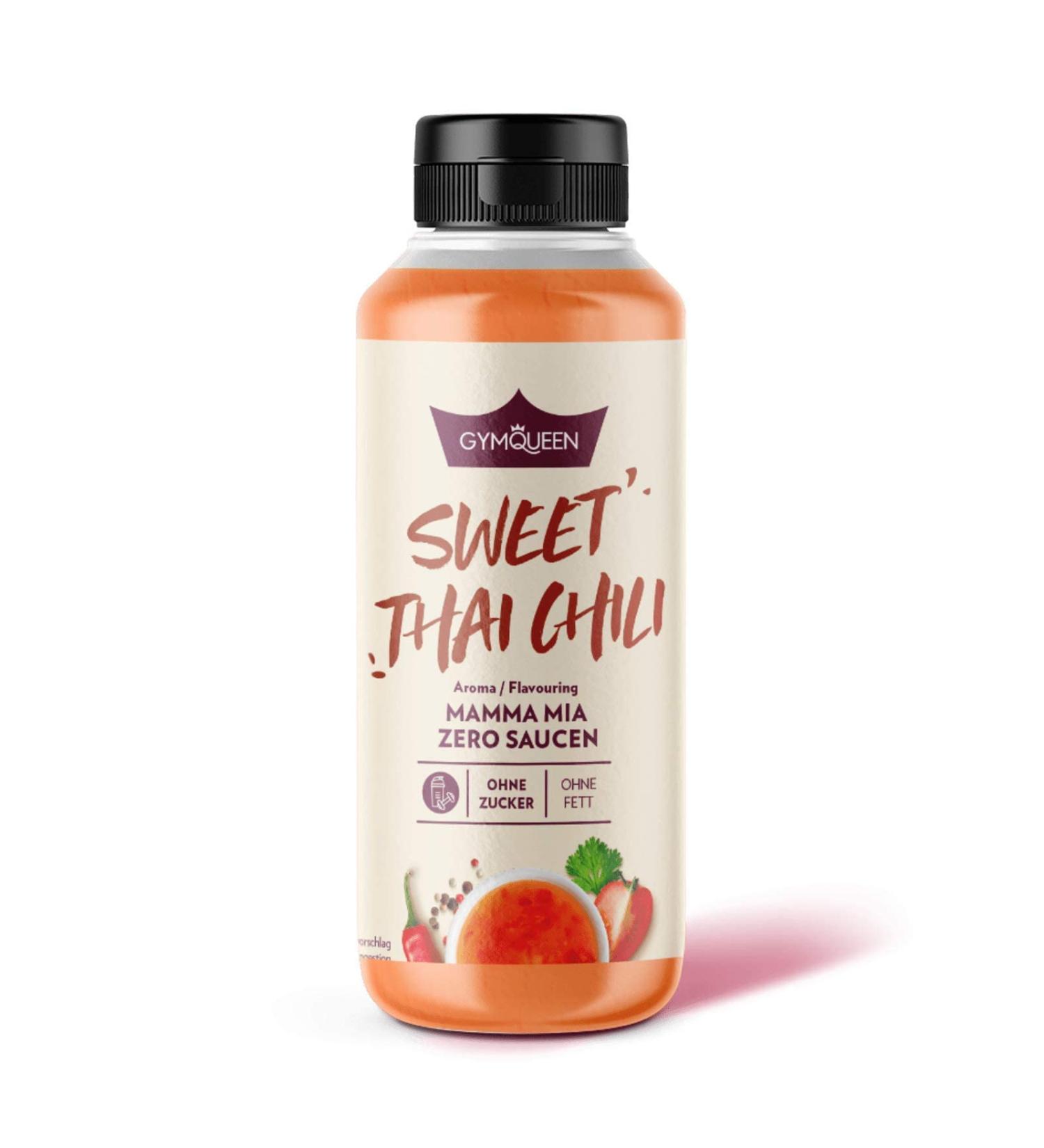 Buy Gymqueen Mamma Mia Zero Sauce Reduced Calorie Fat-Free No Added Sugar - Sweet Thai Chilli (265 ml) - Perfect for Dishes & Salads - Vegetarian Friendly - Buy Online on SooperMarket.com