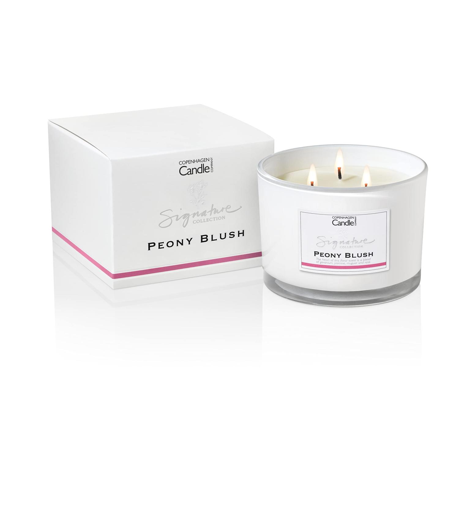 Luxury Scented Candle Gift for Women | 35-Hour Burn Time | Natural Wax Blend | Hotel Collection | Peony Blush by The Copenhagen Company - Buy Online on SooperMarket.com