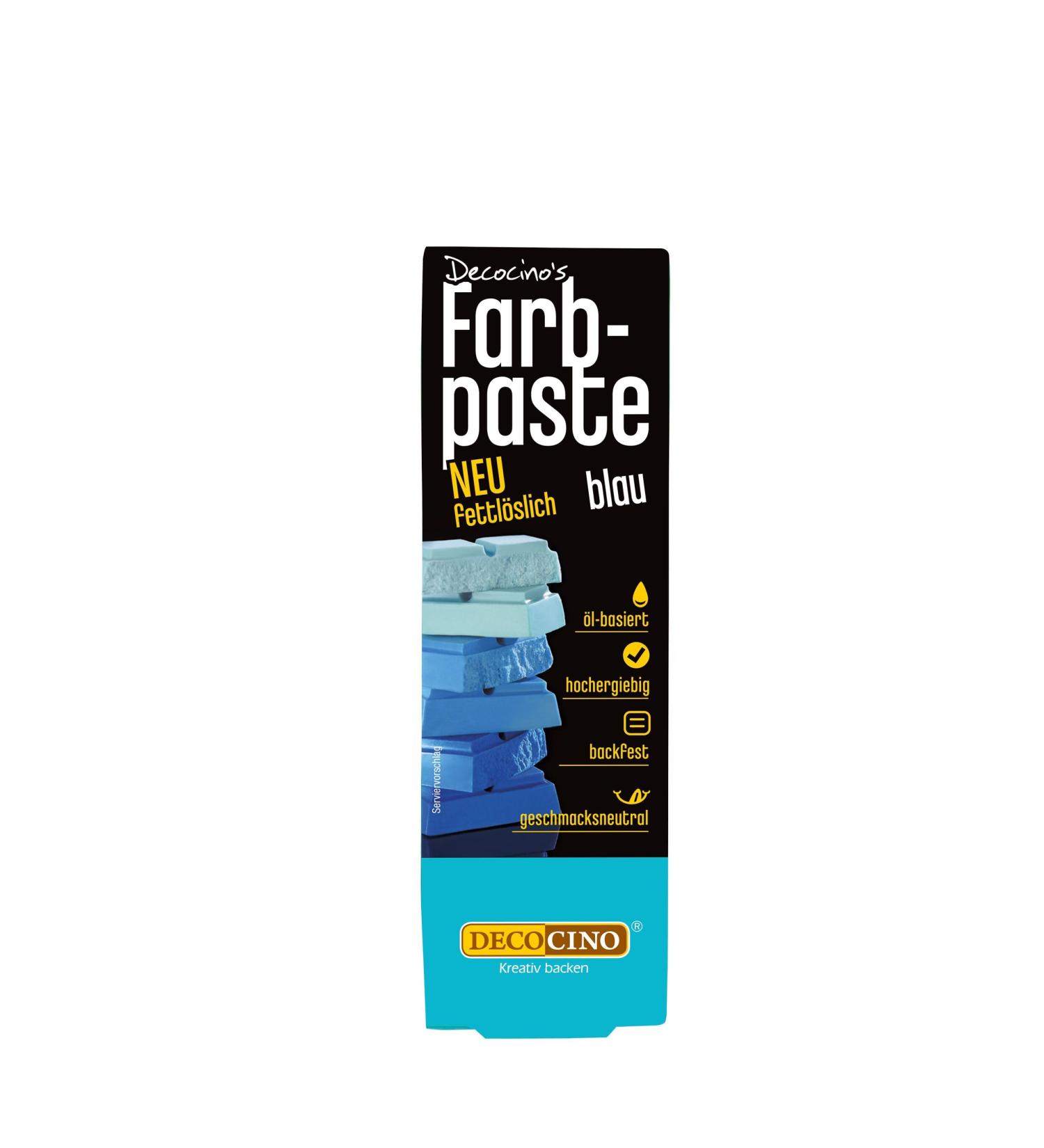 Decocino Fat-Soluble Blue Color Paste - 15g - Oil-Based Food Coloring for Chocolate Buttercream Fondant & Cake Dough | Ideal for Baking & Decorating - Buy Online on SooperMarket.com