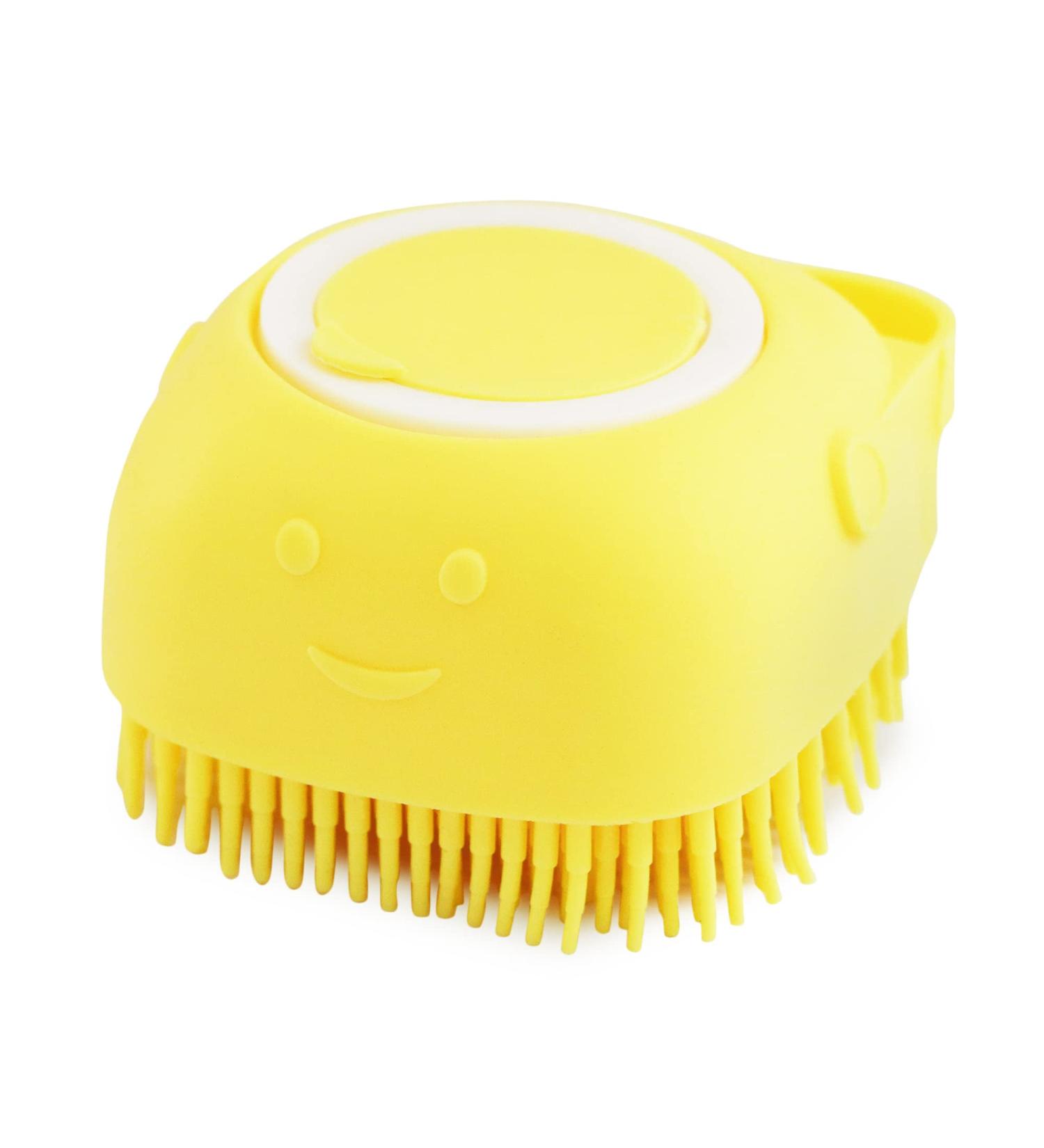 Jacobs Silicone Dog & Cat Bath Brush Scrubber - Shampoo Dispensing, Massage & Deshedding Tool for Sensitive Skin - Grooming Comb for Short & Long Haired Pets - Buy Online on SooperMarket.com