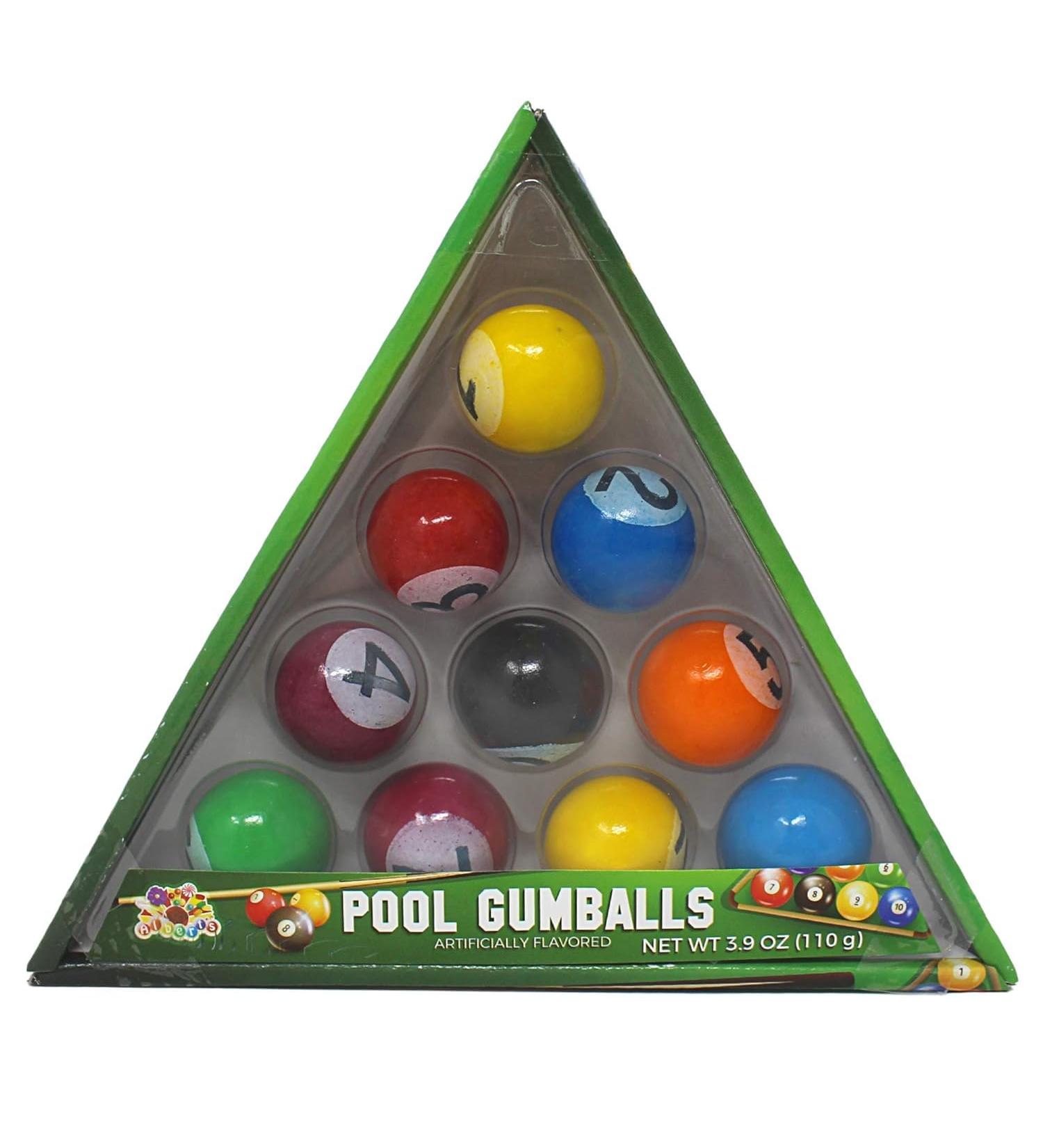 Albert's 10 Pool Gumballs Assorted Colors and Flavors 3.9 Ounce Triangle Box - Buy Online on SooperMarket.com