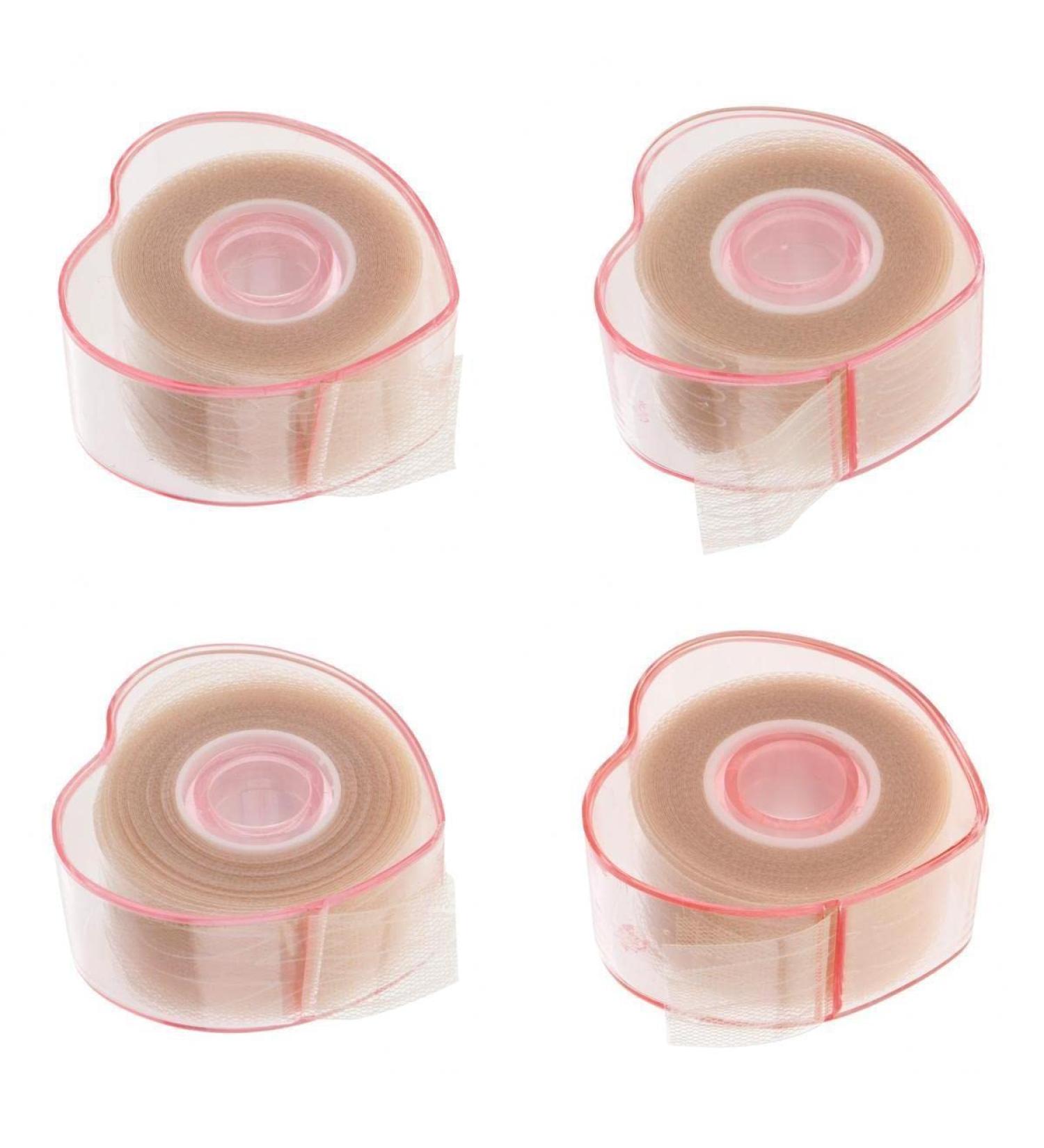 Jojomis 4 Pieces Invisible Lace Eyelid Paste Seamless Fiber Droopy Eyelid Lift Tapes