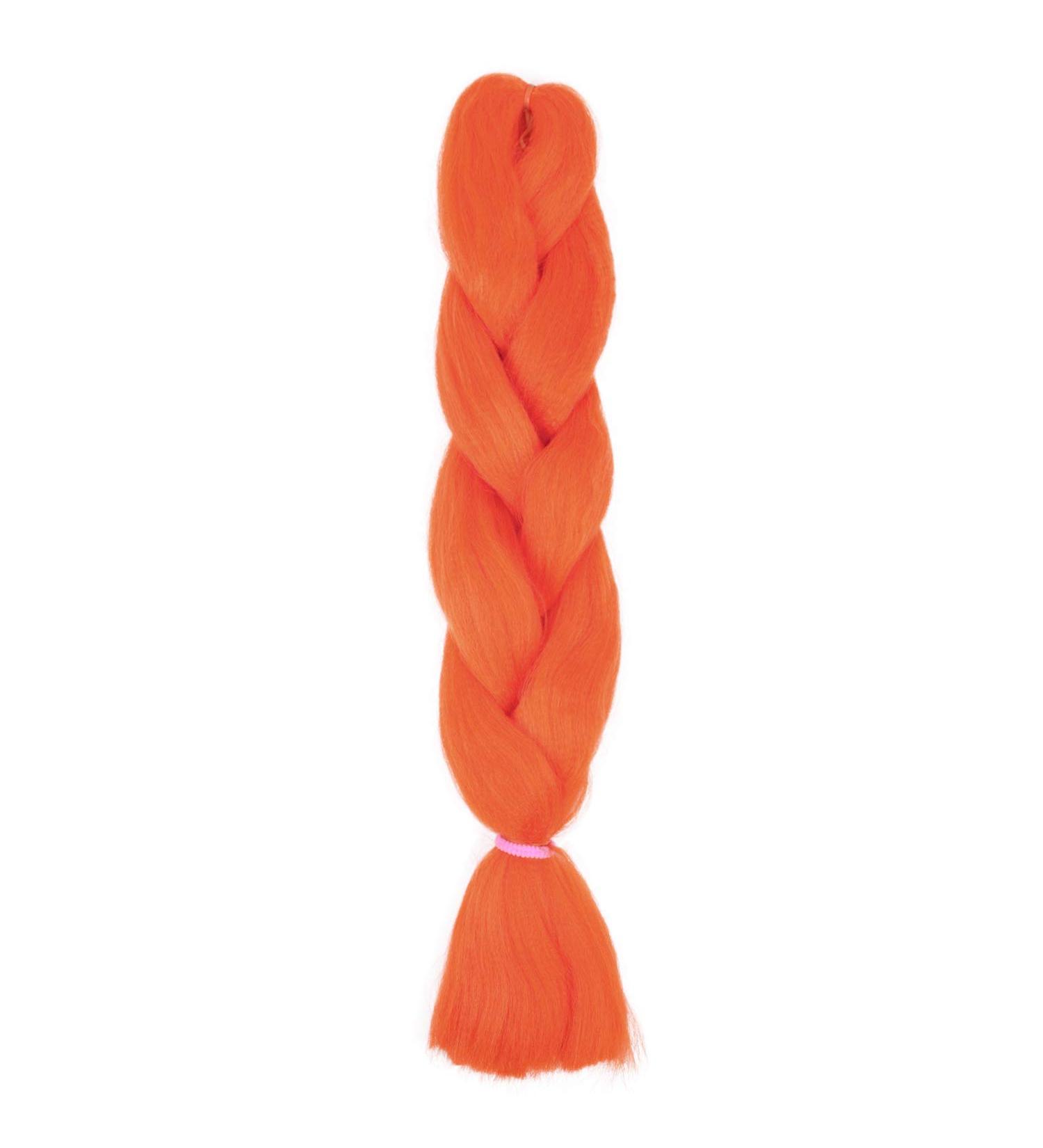 MapofBeauty Afro Jumbo Braid Hair 24/60cm Synthetic Extensions in Fluorescent Orange - Buy Online on SooperMarket.com