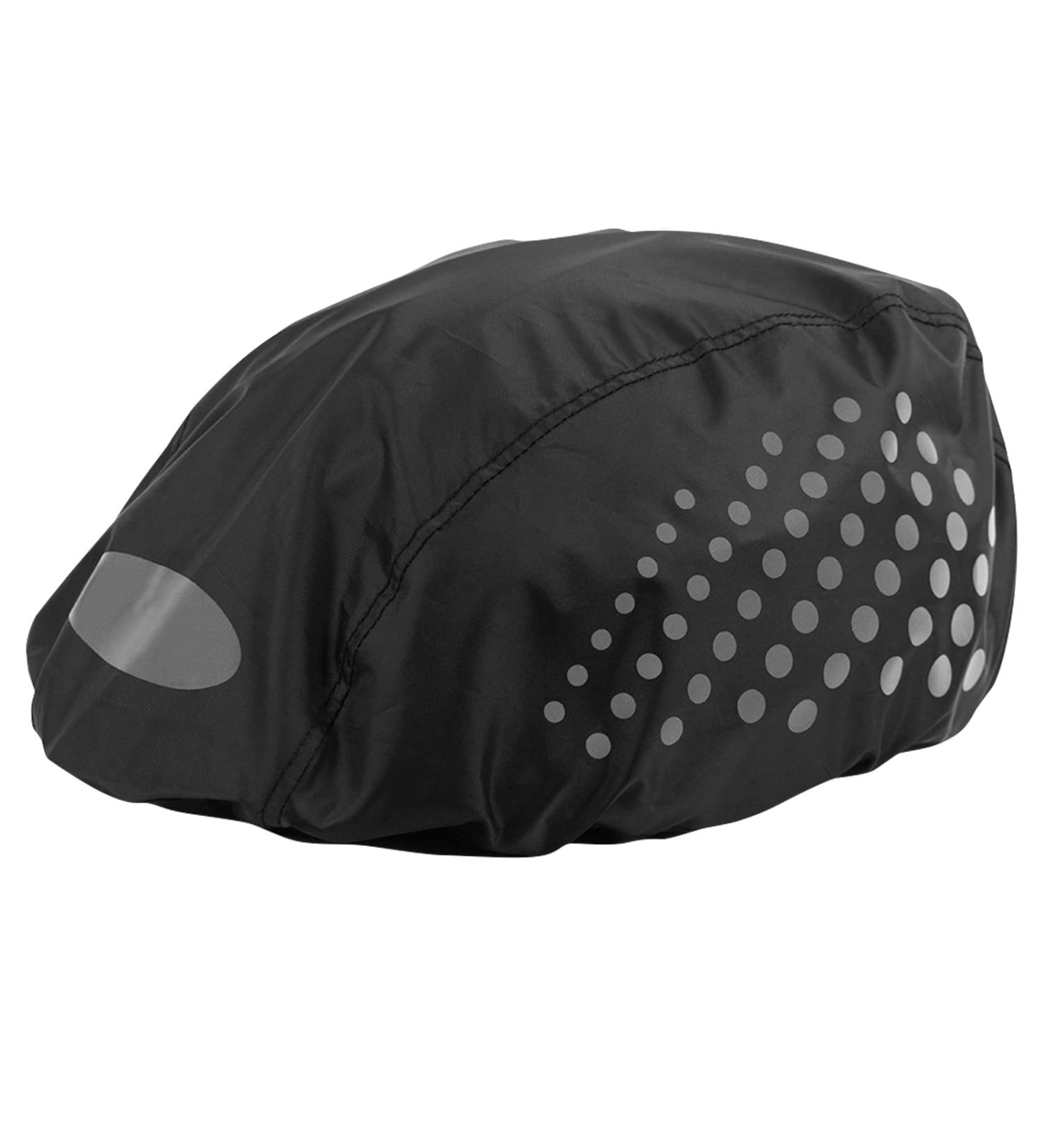 Catime Waterproof Bicycle Helmet Cover - Reflective Rain Protection for Kids & Adults - Adjustable Buckle Dustproof High Visibility Black - Buy Online on SooperMarket.com
