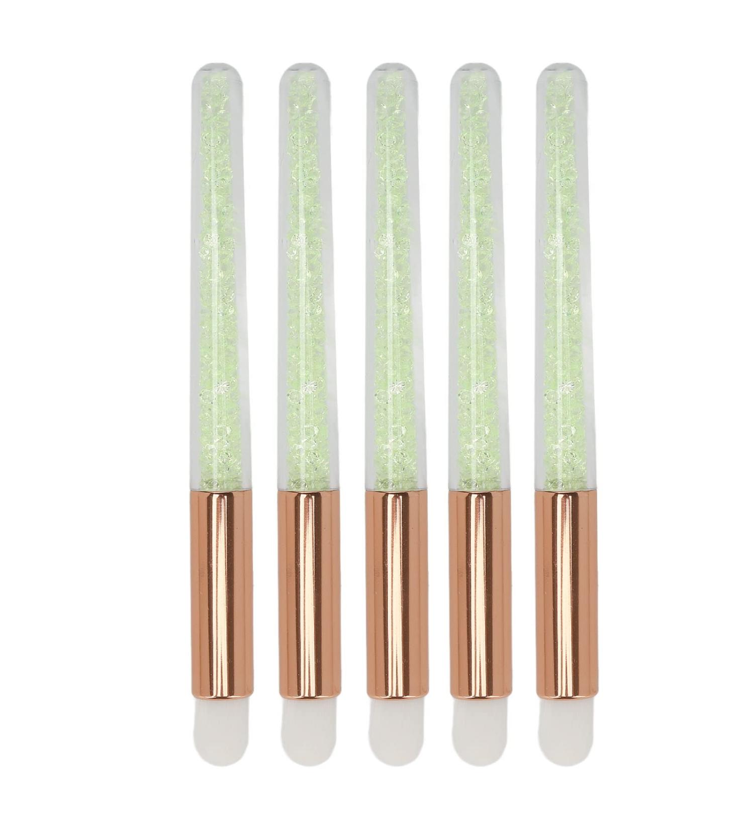 5pcs Lip Blending Brush Set - Portable Rhinestone Handle Lip & Eyeshadow Applicators for Perfect Makeup - Ideal for Concealer & Lipstick - Buy Online on SooperMarket.com