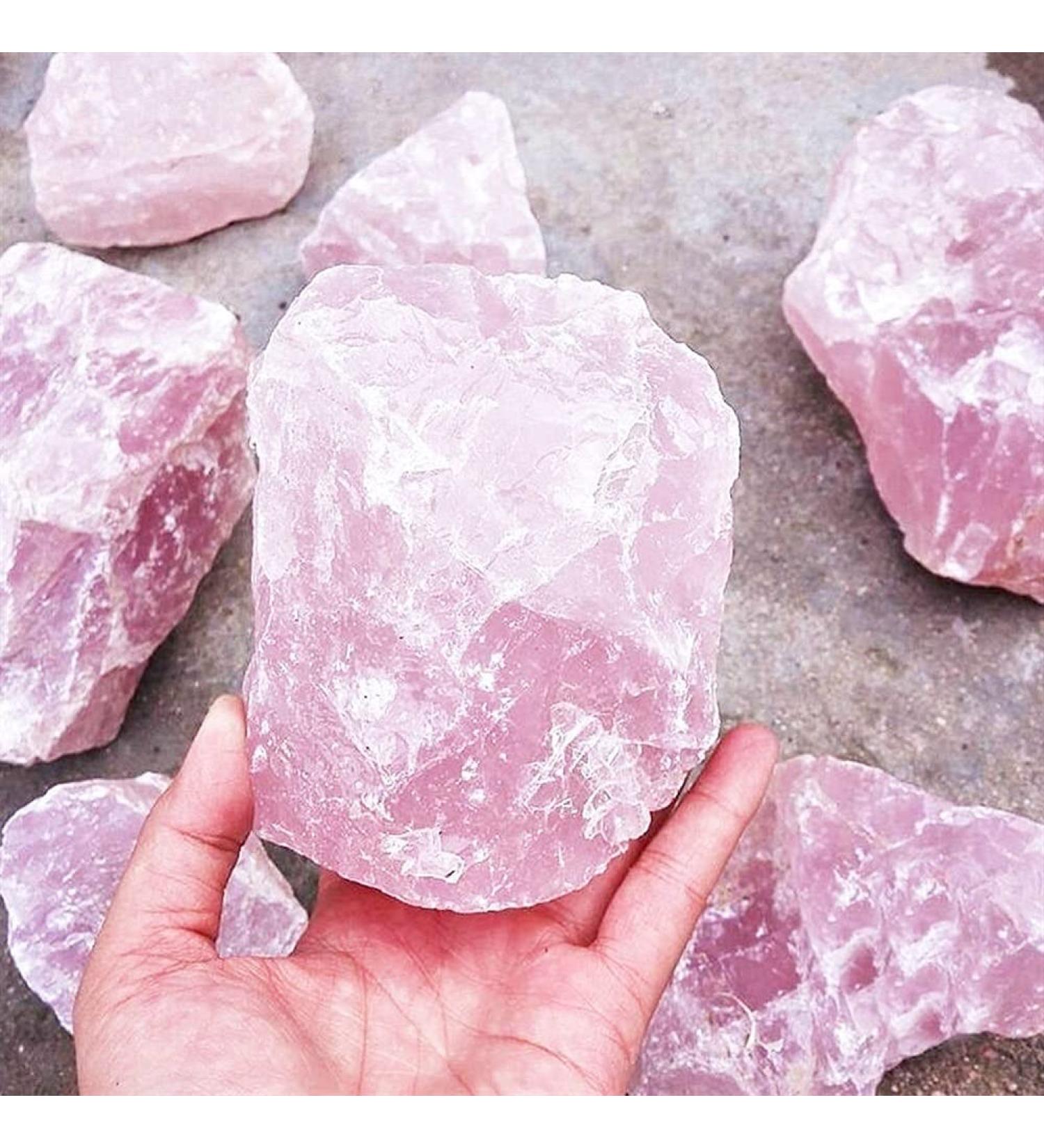200gNatural Raw Pink Rose Quartz Crystal Rough Stone Specimen Crystal Love Natural Stones and Minerals Fish Tank Stone Crystal Decorations FZUGEDRLI - Buy Online on SooperMarket.com