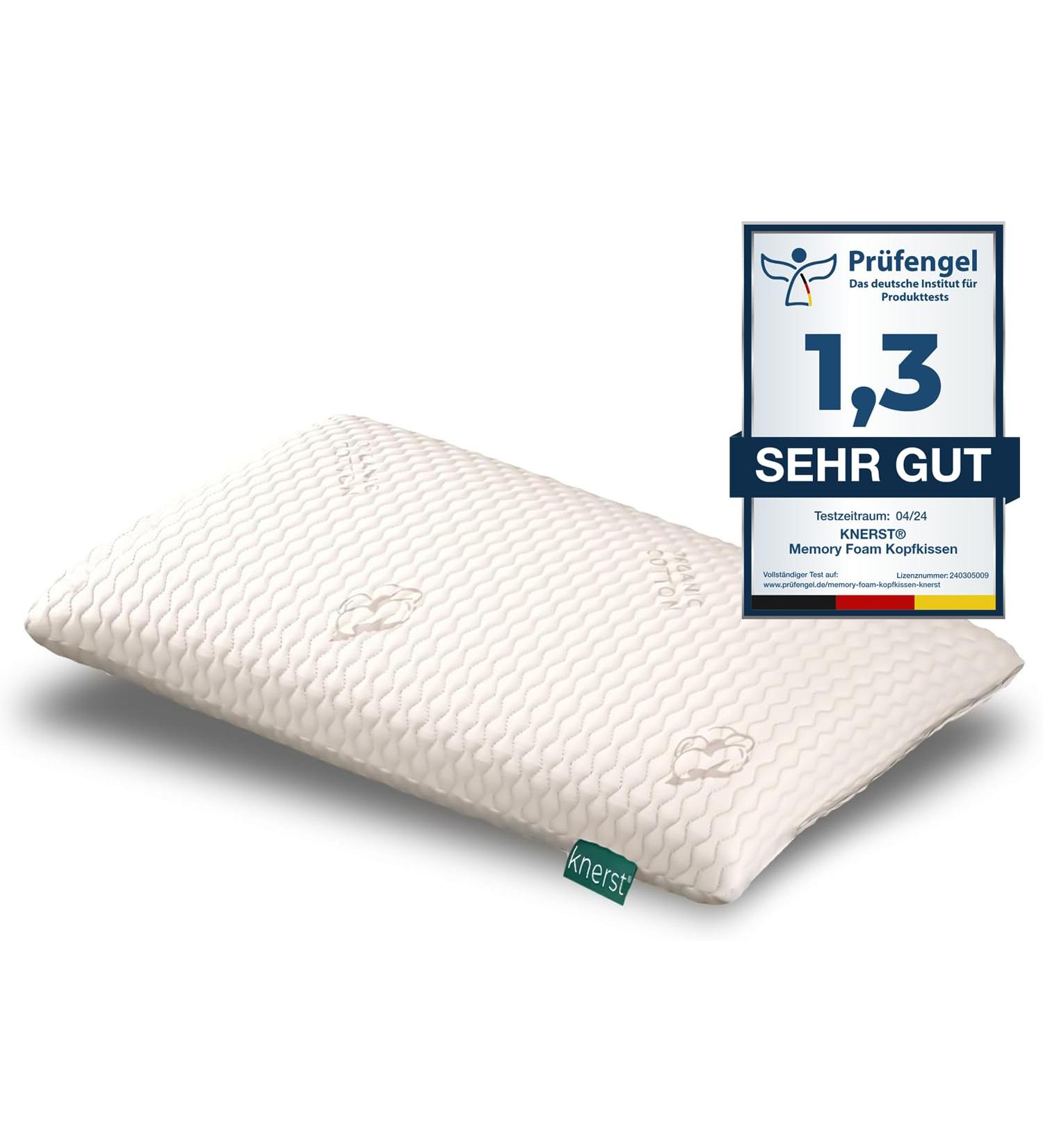 KNERST Belly Sleeper Pillow - Ergonomic Memory Foam Pillow for Ultimate Neck Support & Comfort - 6cm Flat Sleeping Pillow - Buy Online on SooperMarket.com