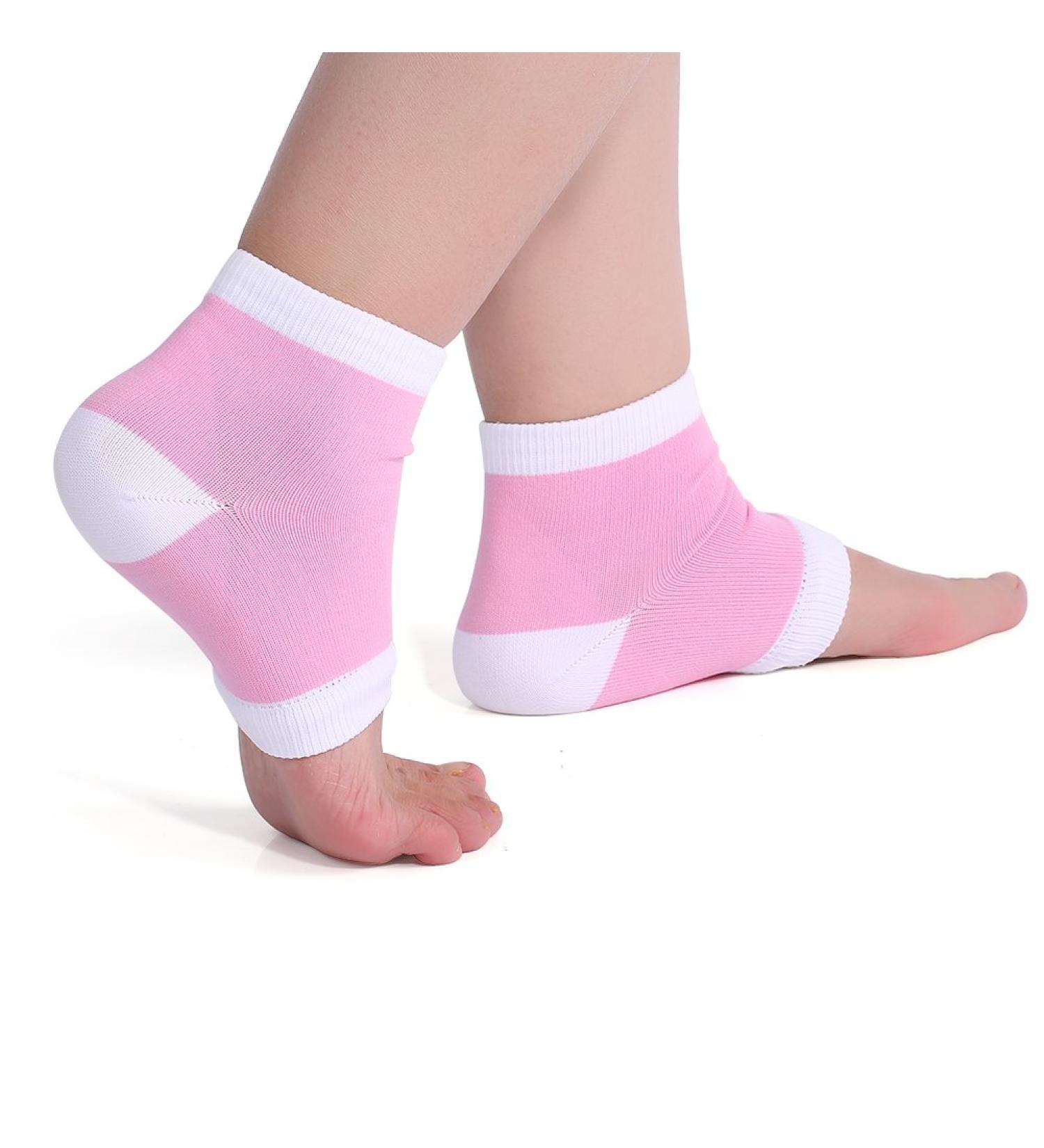 Moisturizing Heel Socks Open Toe Socks Cracked Gel Heel Socks for Dry Hard Cracked Heels Toeless Spa Socks Heel Repair Socks for Women Foot Care Gel Moisturizer Socks (Pink) - Buy Online on SooperMarket.com