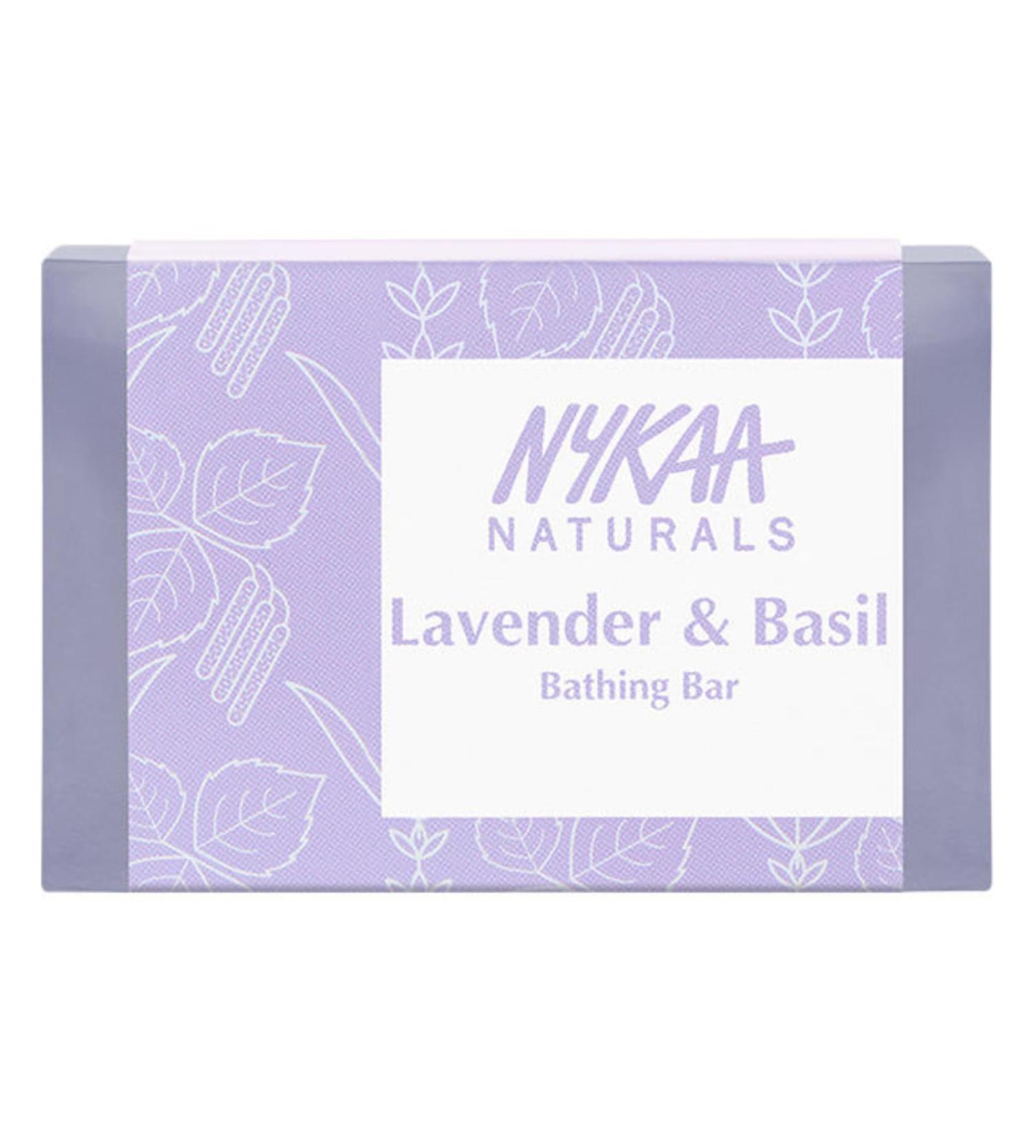 Nykaa Naturals Bathing Soap - Anti-Aging Lavender & Oil-Control Basil Bar Soap - Perfect Skin Cleanser - 3.5 oz - International Shipping Available - Buy Online on SooperMarket.com