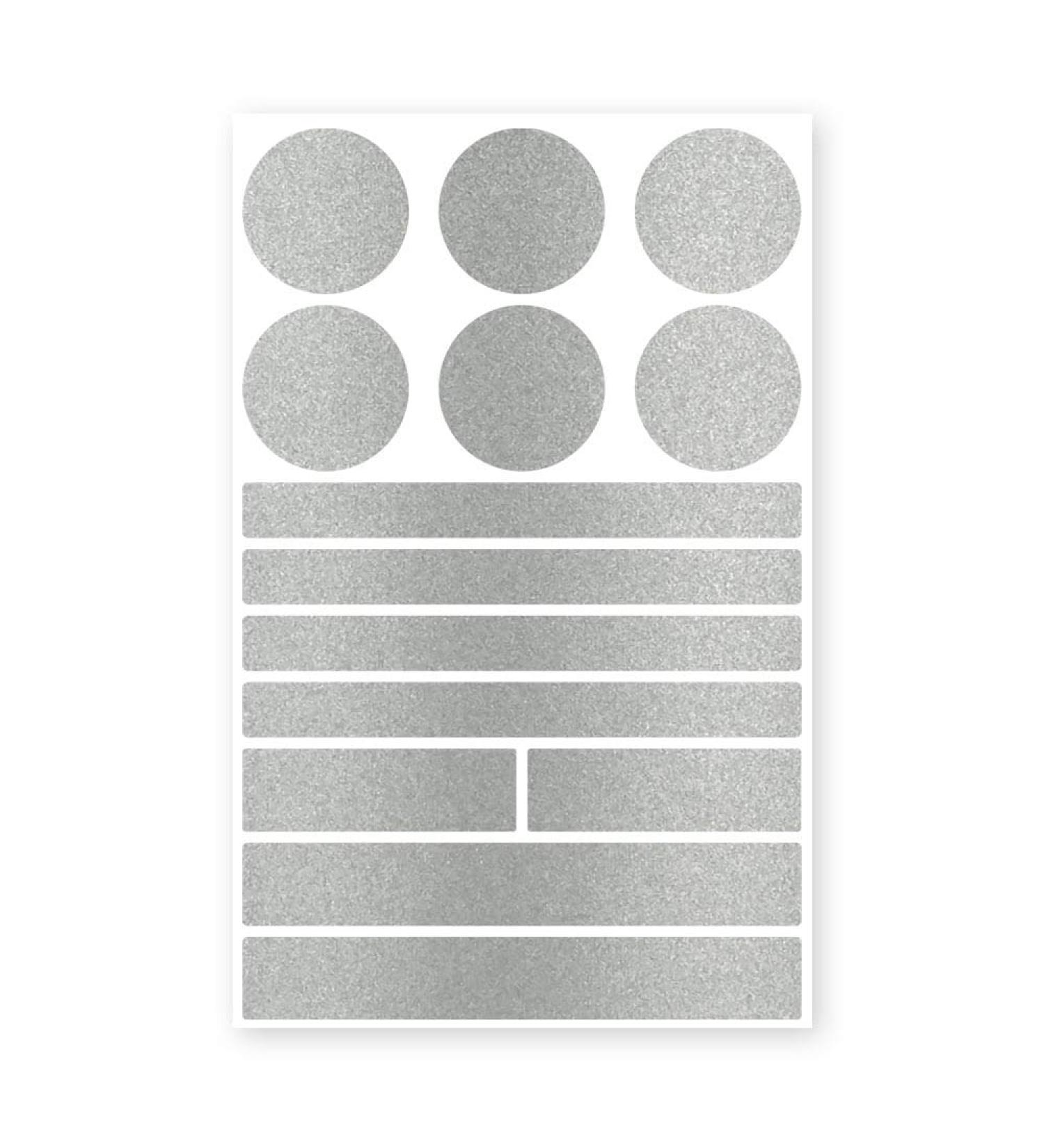 Reflecto Stick-on Reflector Stickers - 14-Part Metallic Matt Set for Textiles Strollers Helmets & More - Self-Adhesive Safety Accessories (Silver) - Buy Online on SooperMarket.com
